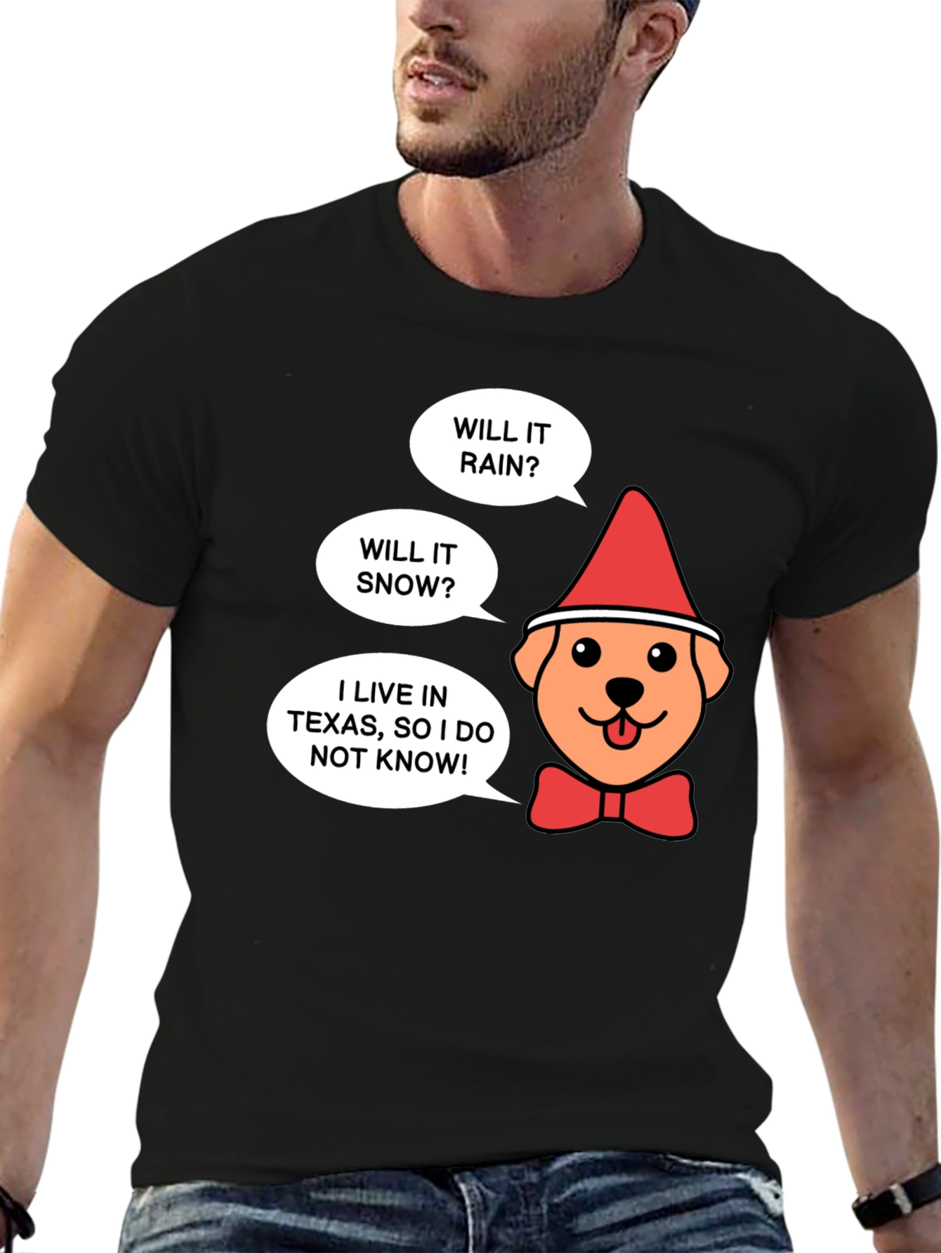 Texas Christmas Dog T-Shirt - Will It Snow?