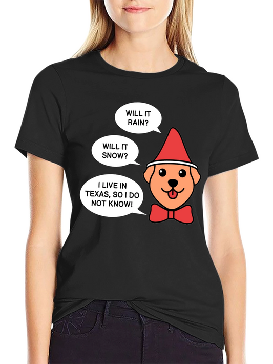 Texas Christmas Dog T-Shirt - Will It Snow?