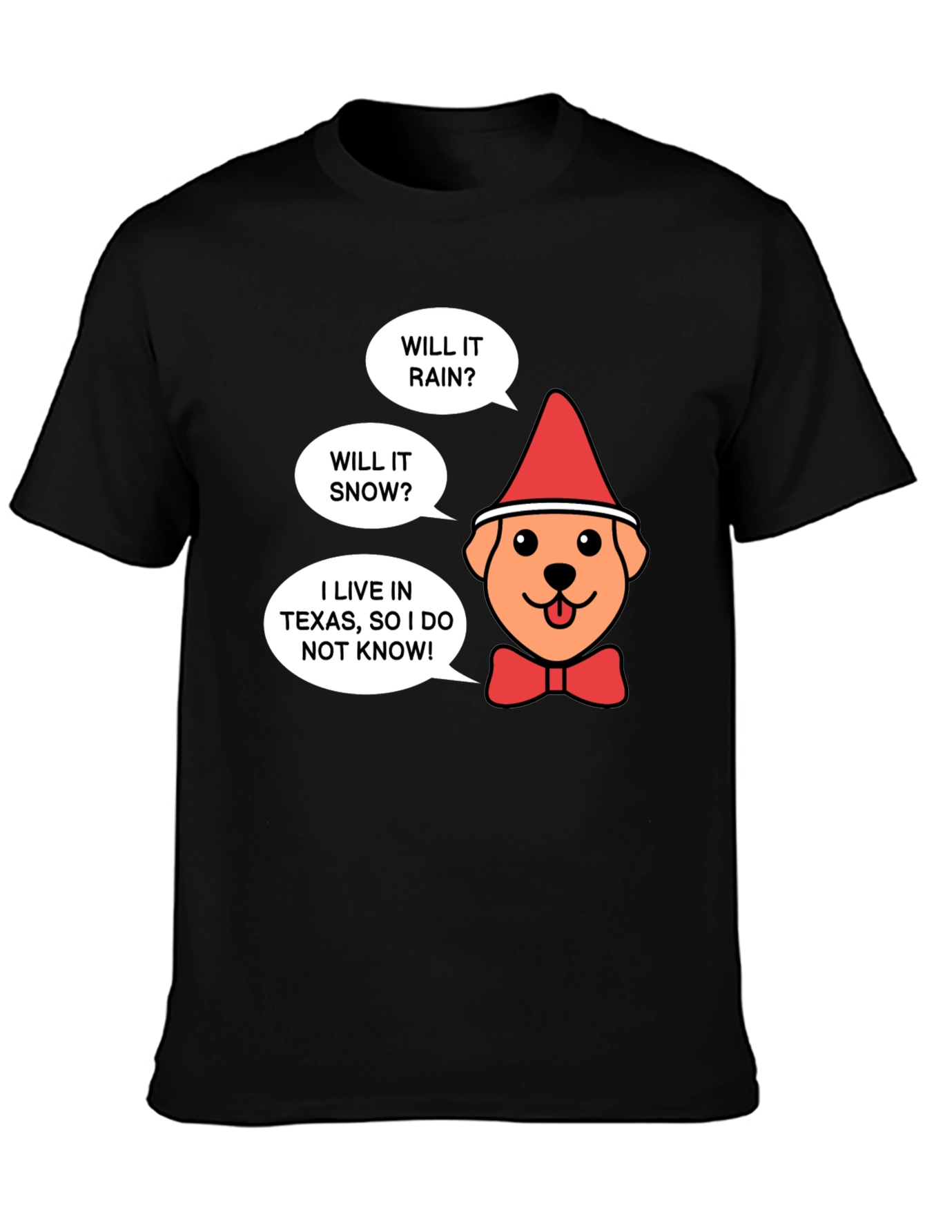 Texas Christmas Dog T-Shirt - Will It Snow?