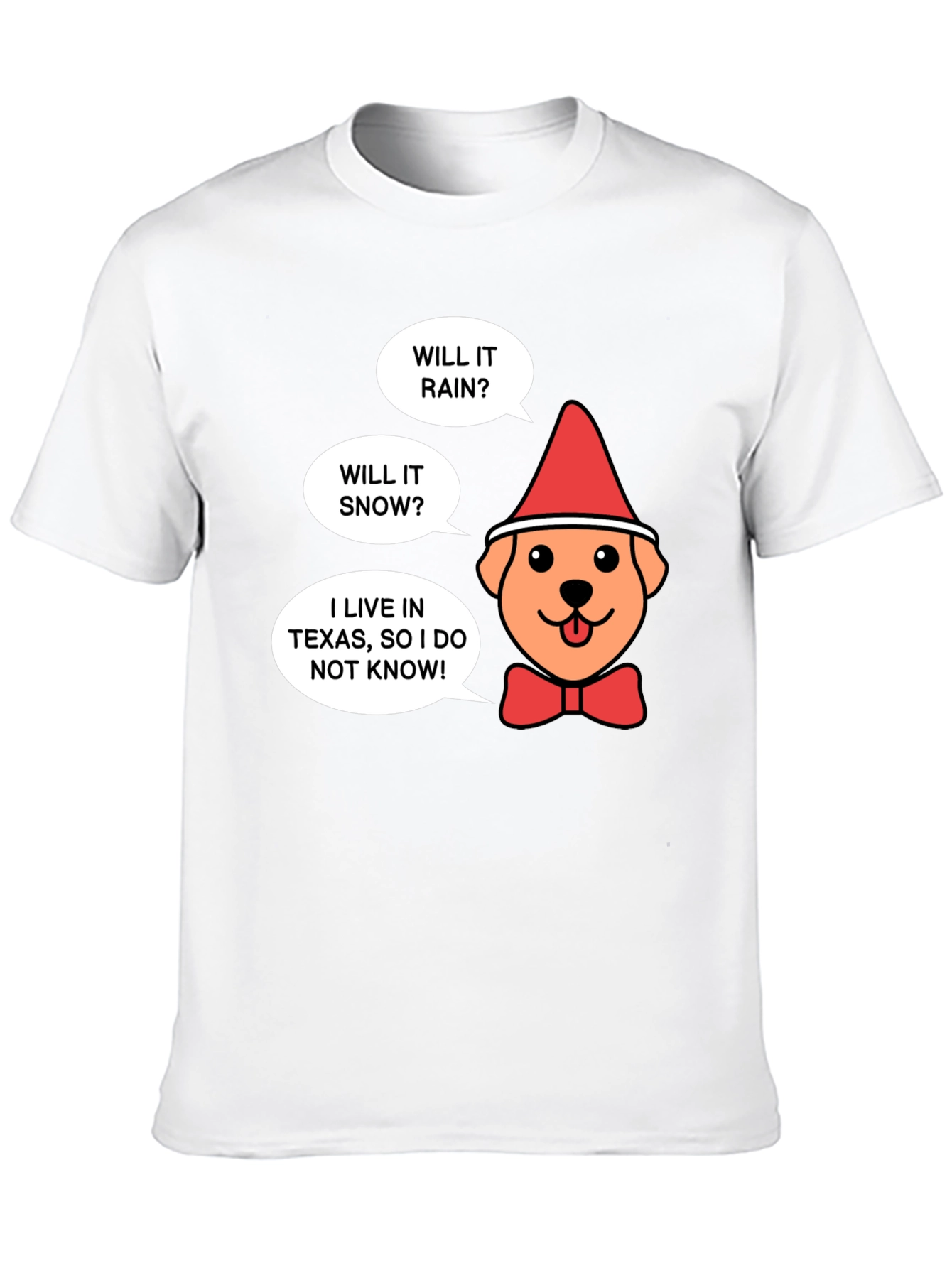 Texas Christmas Dog T-Shirt - Will It Snow?