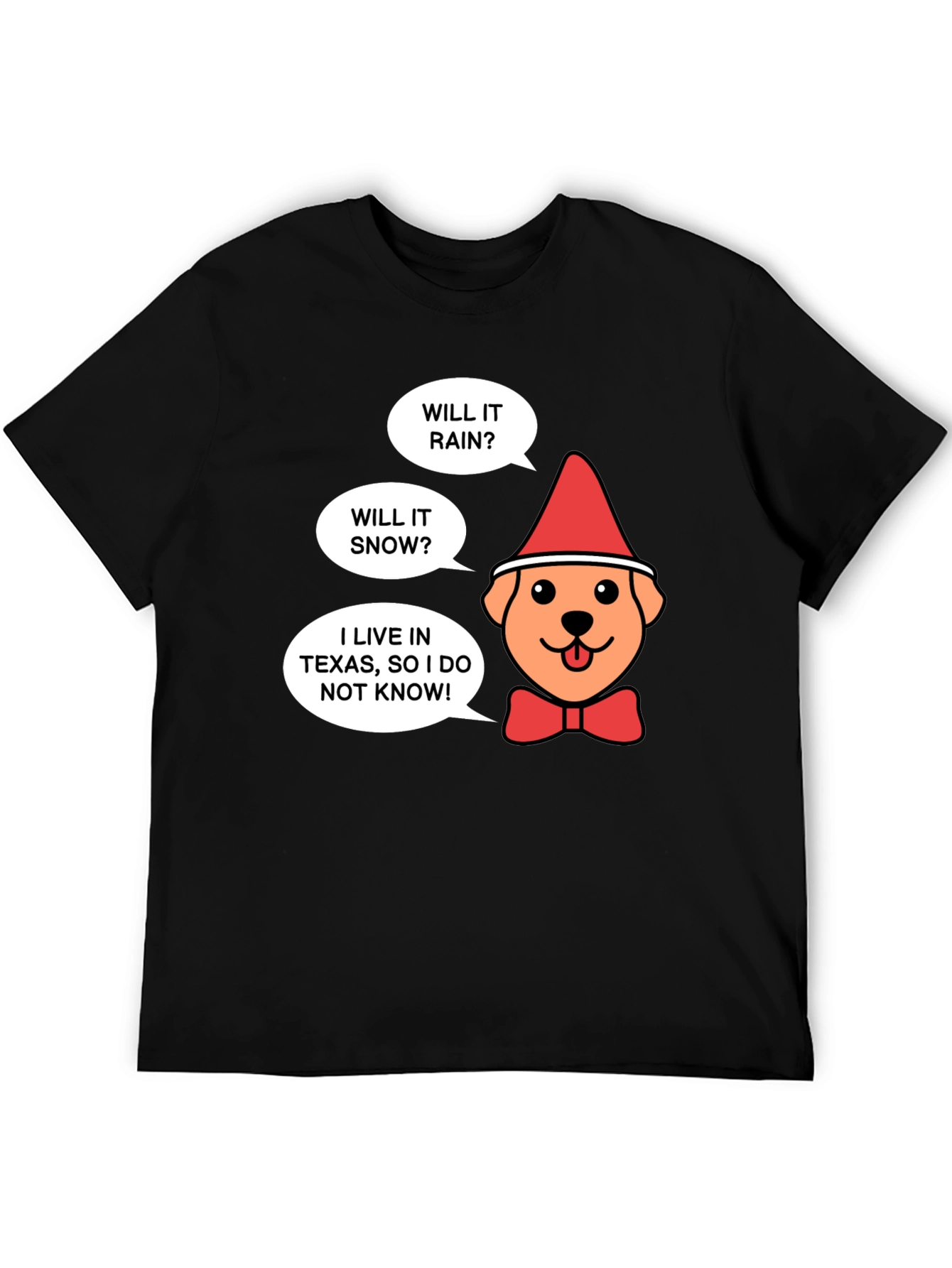 Texas Christmas Dog T-Shirt - Will It Snow?