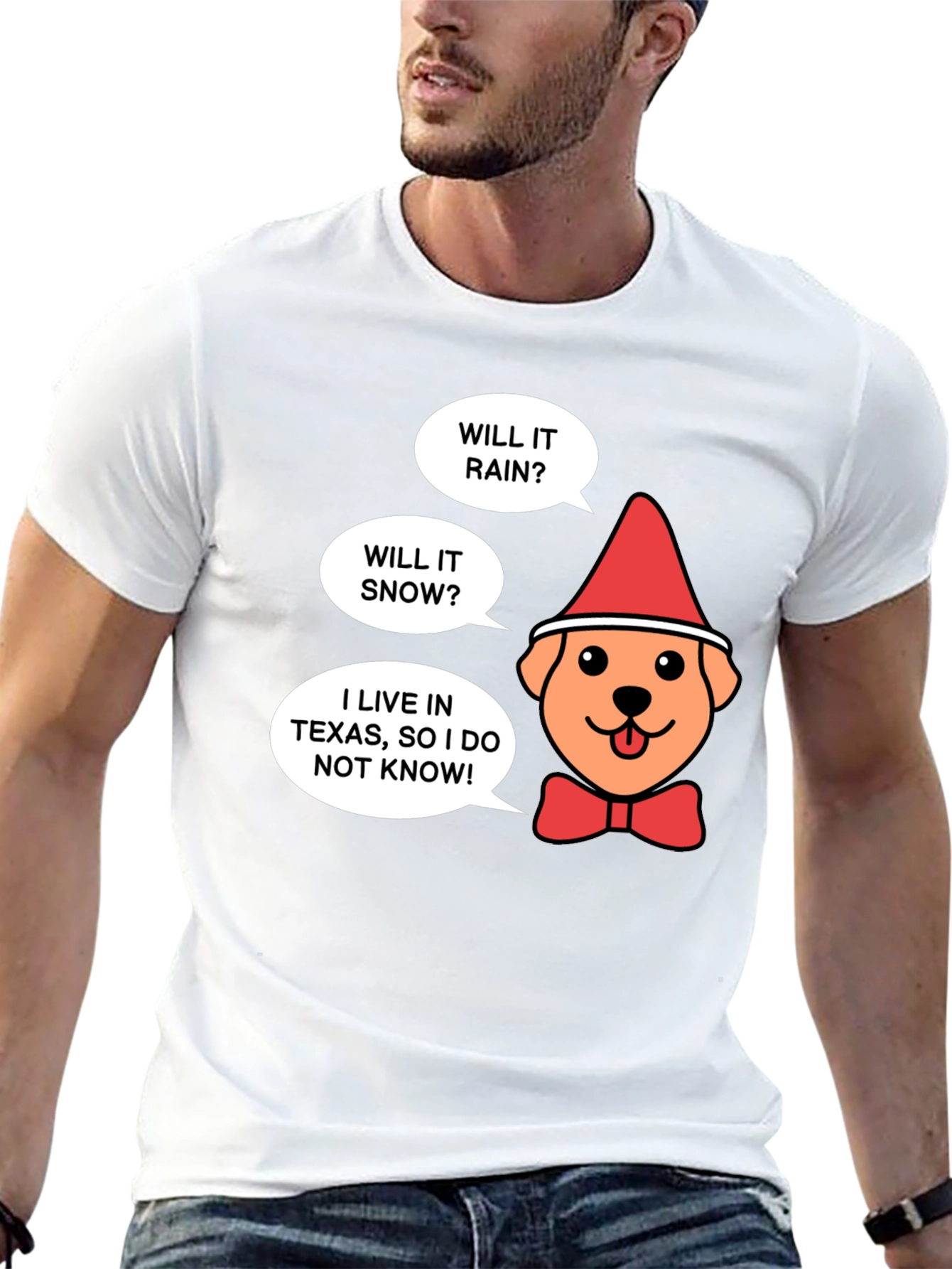 Texas Christmas Dog T-Shirt - Will It Snow?