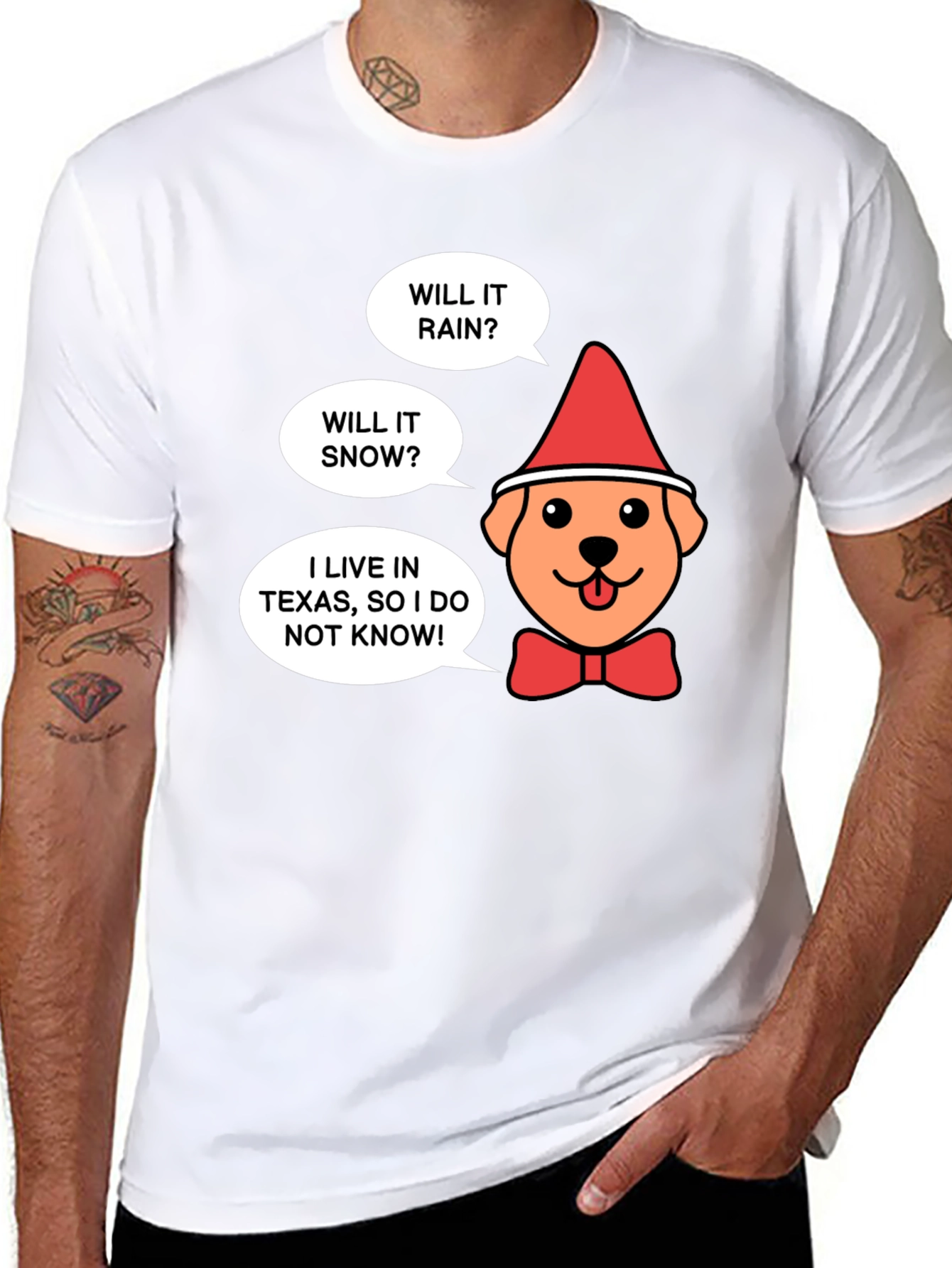 Texas Christmas Dog T-Shirt - Will It Snow?