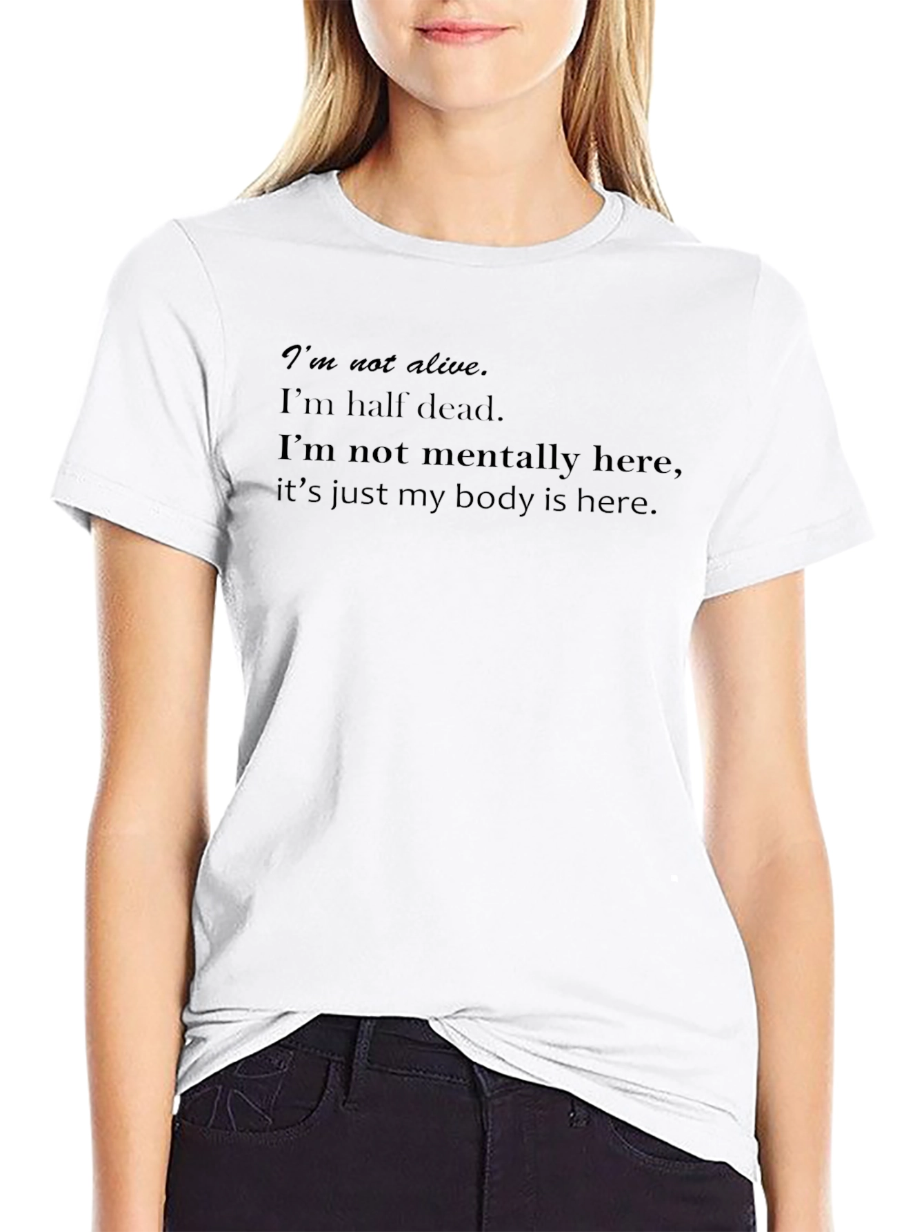 Black Im Not Alive Graphic Tee