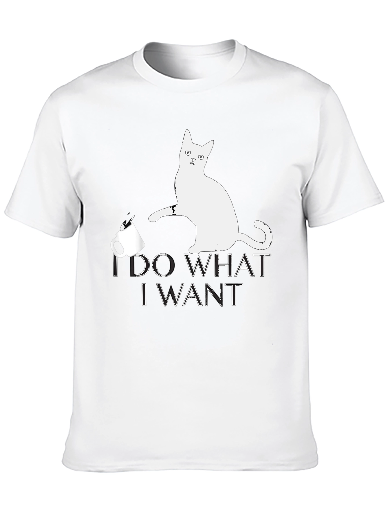 I Do What I Want Cat Graphic T-Shirt