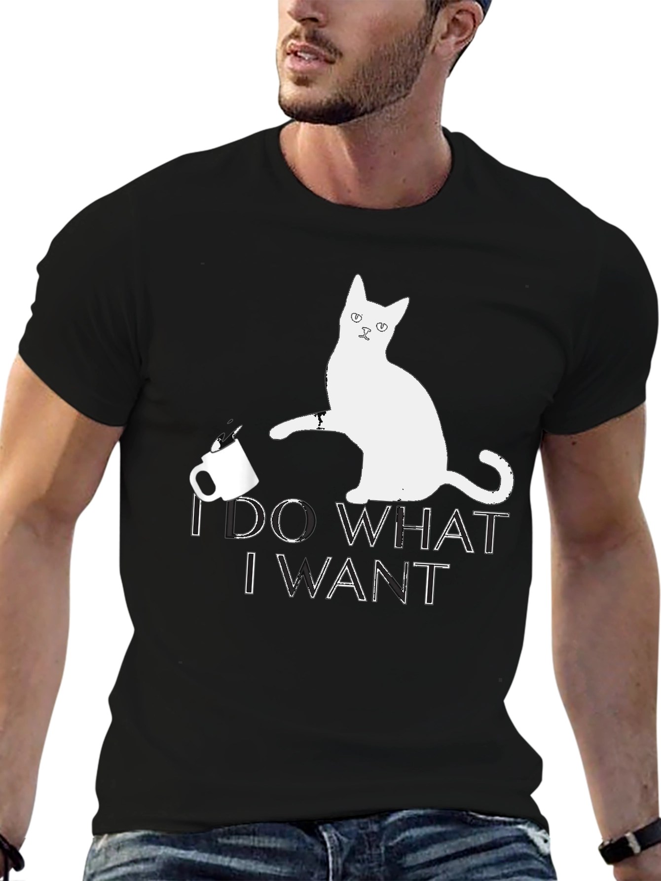 I Do What I Want Cat Graphic T-Shirt