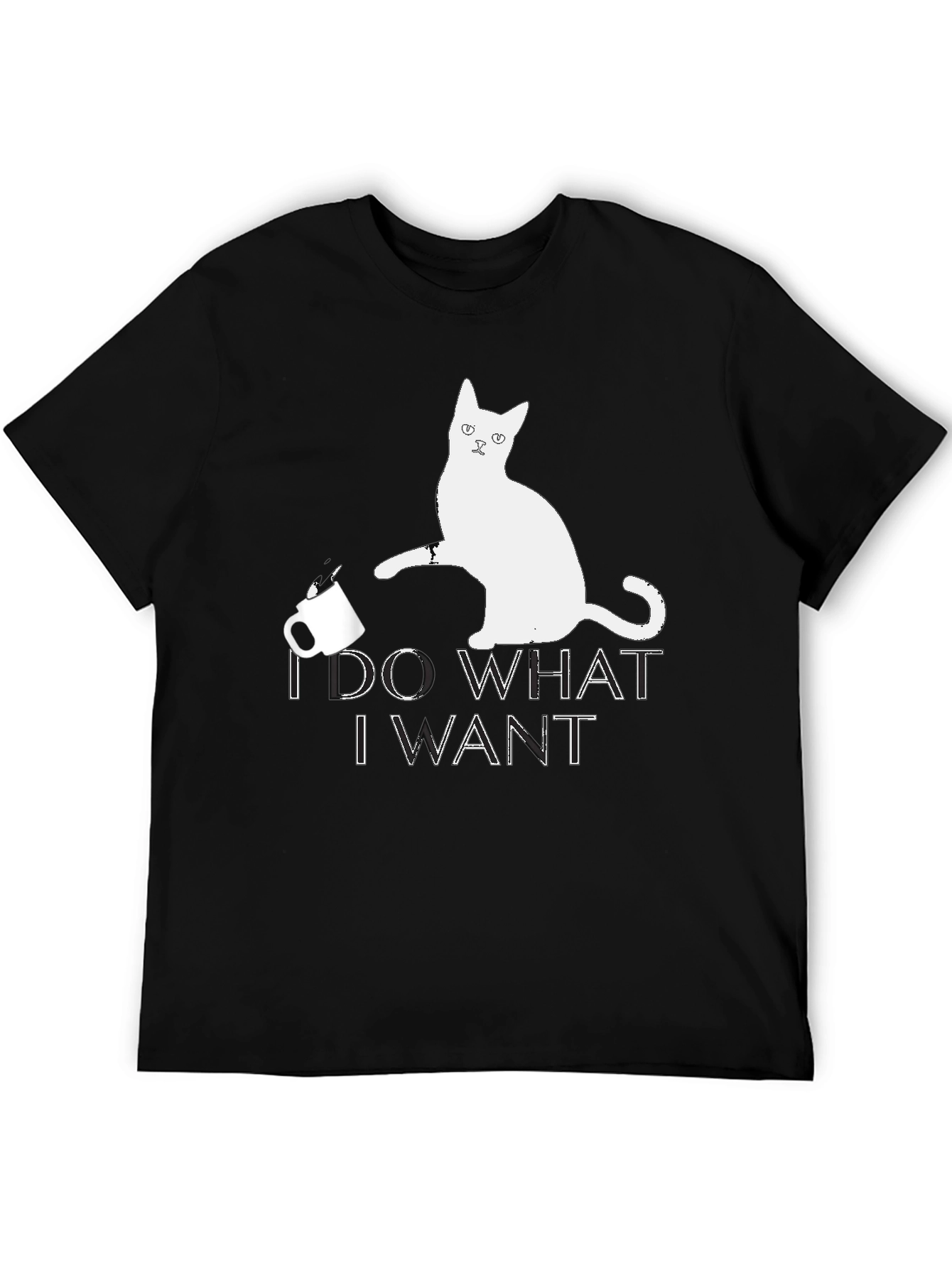 I Do What I Want Cat Graphic T-Shirt