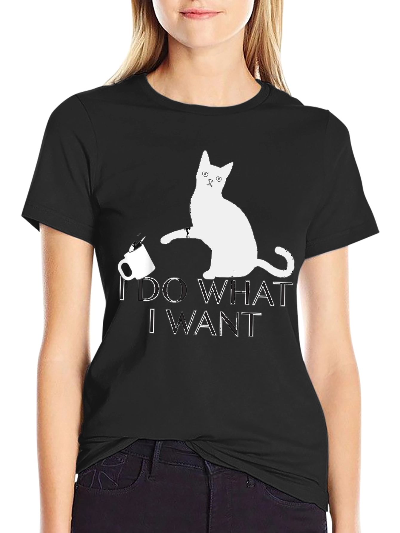 I Do What I Want Cat Graphic T-Shirt