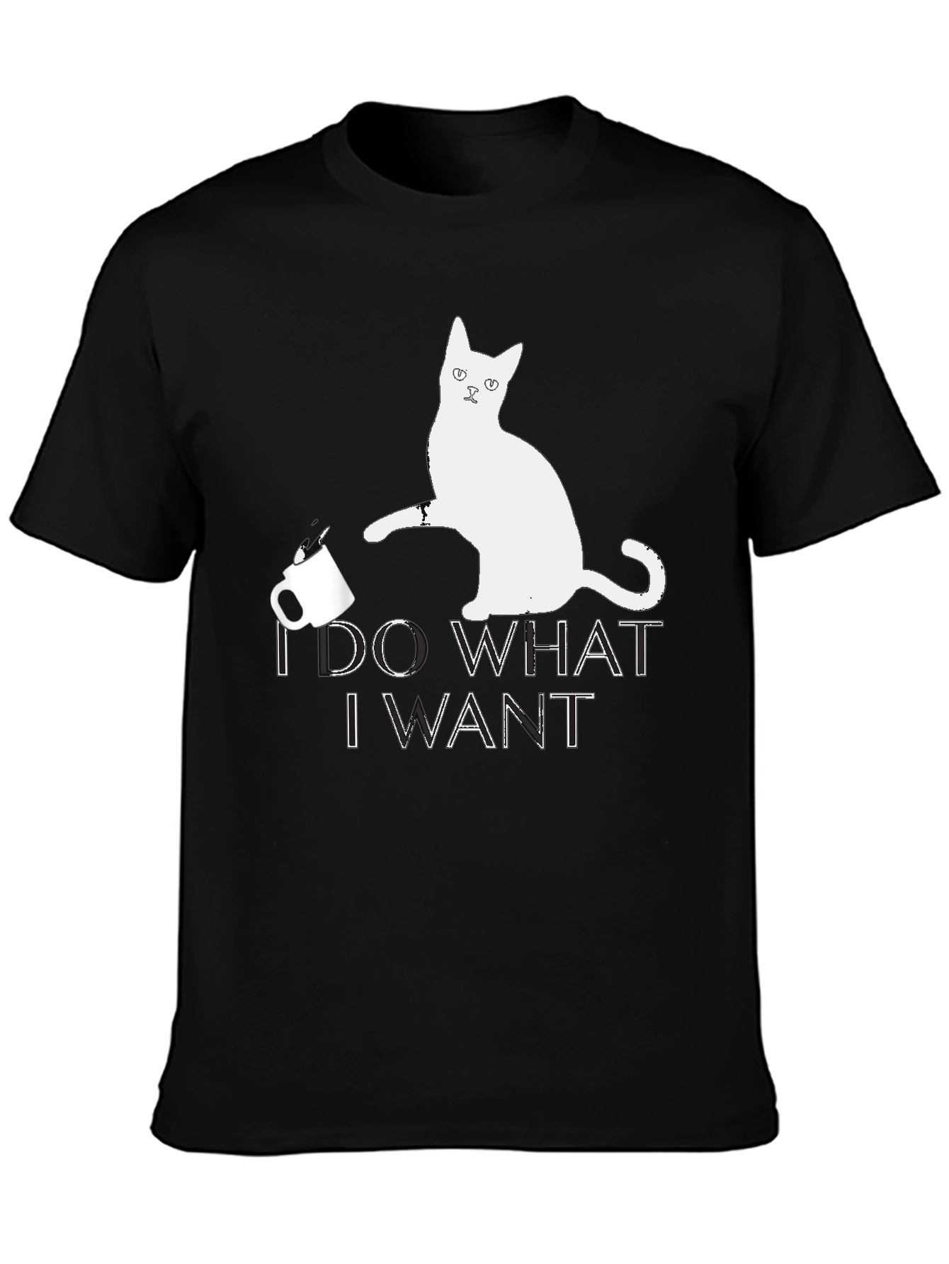 I Do What I Want Cat Graphic T-Shirt