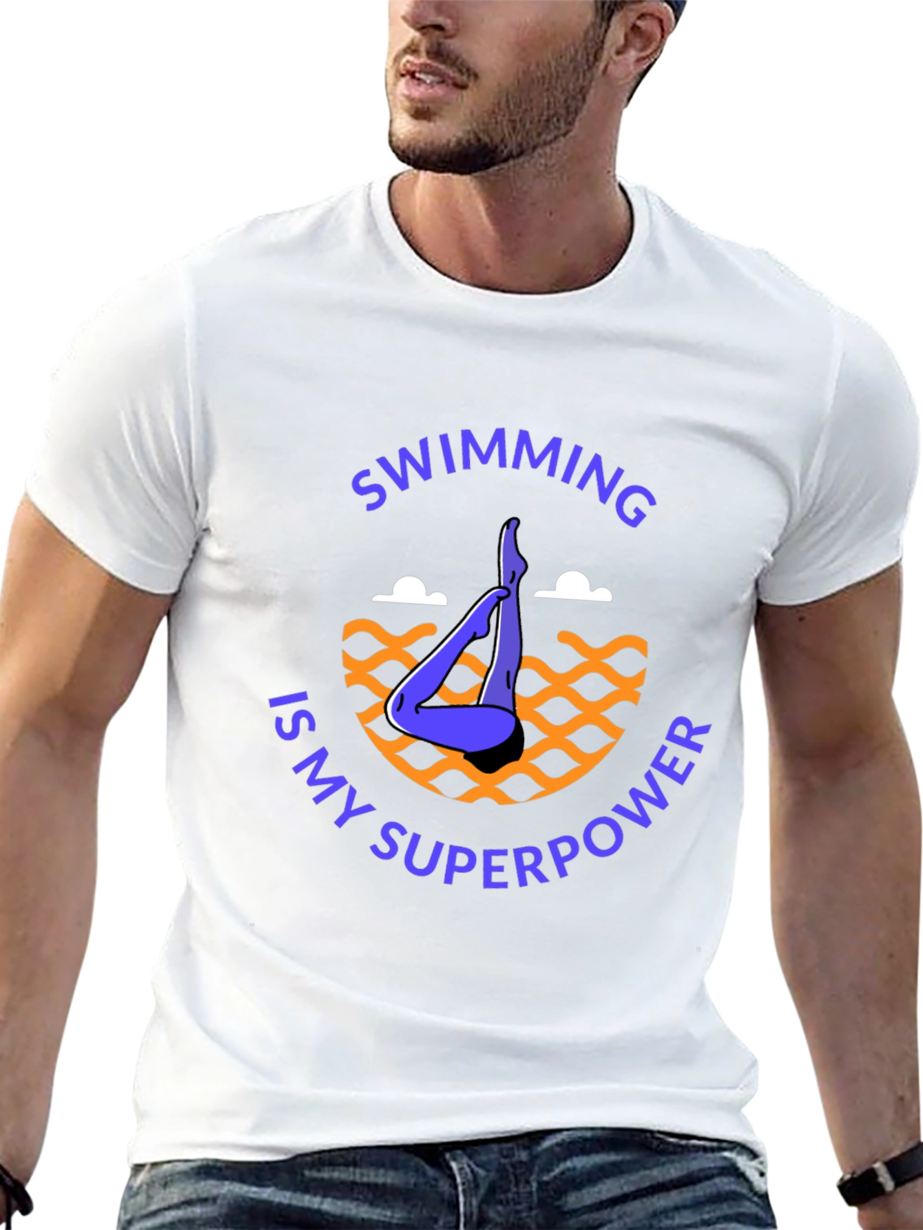 Swimming Superpower Graphic Tee
