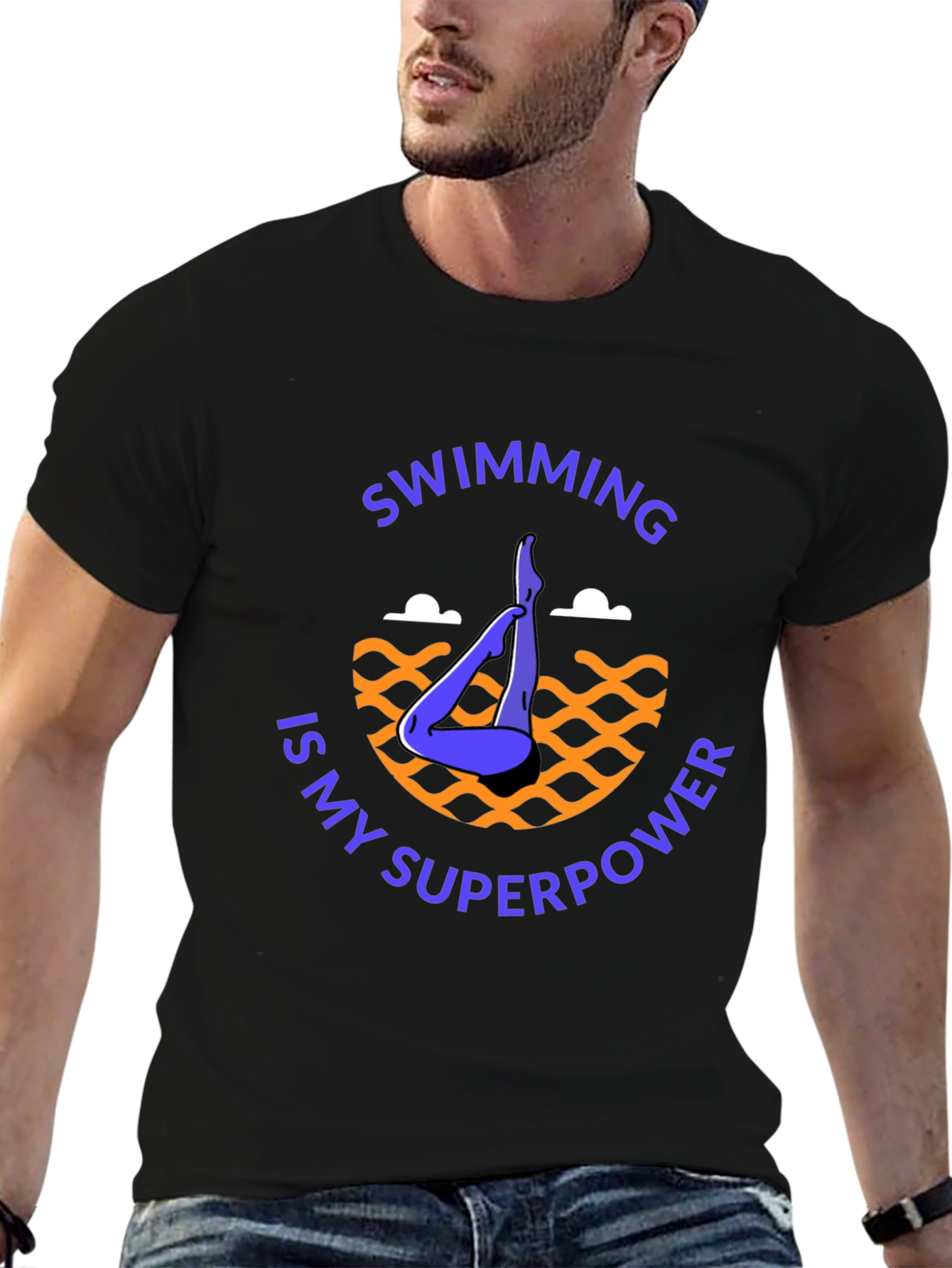 Swimming Superpower Graphic Tee