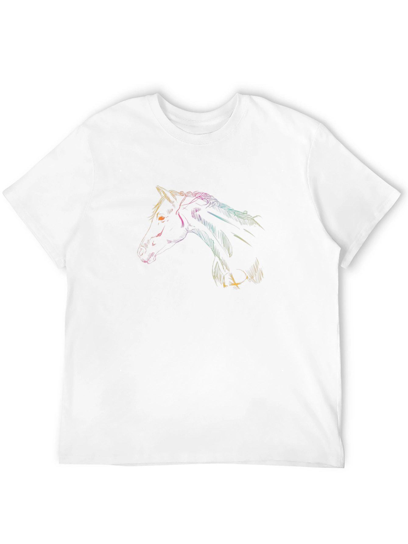 Neon Horse Graphic Black T-Shirt