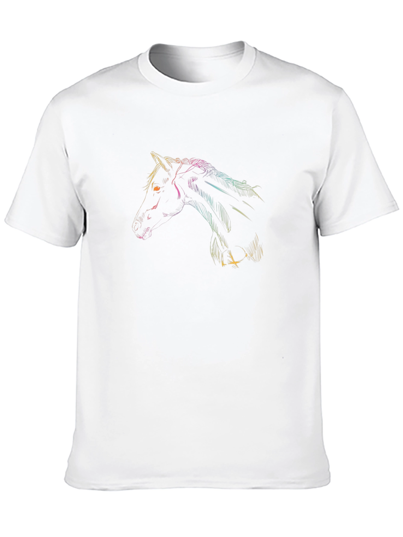 Neon Horse Graphic Black T-Shirt