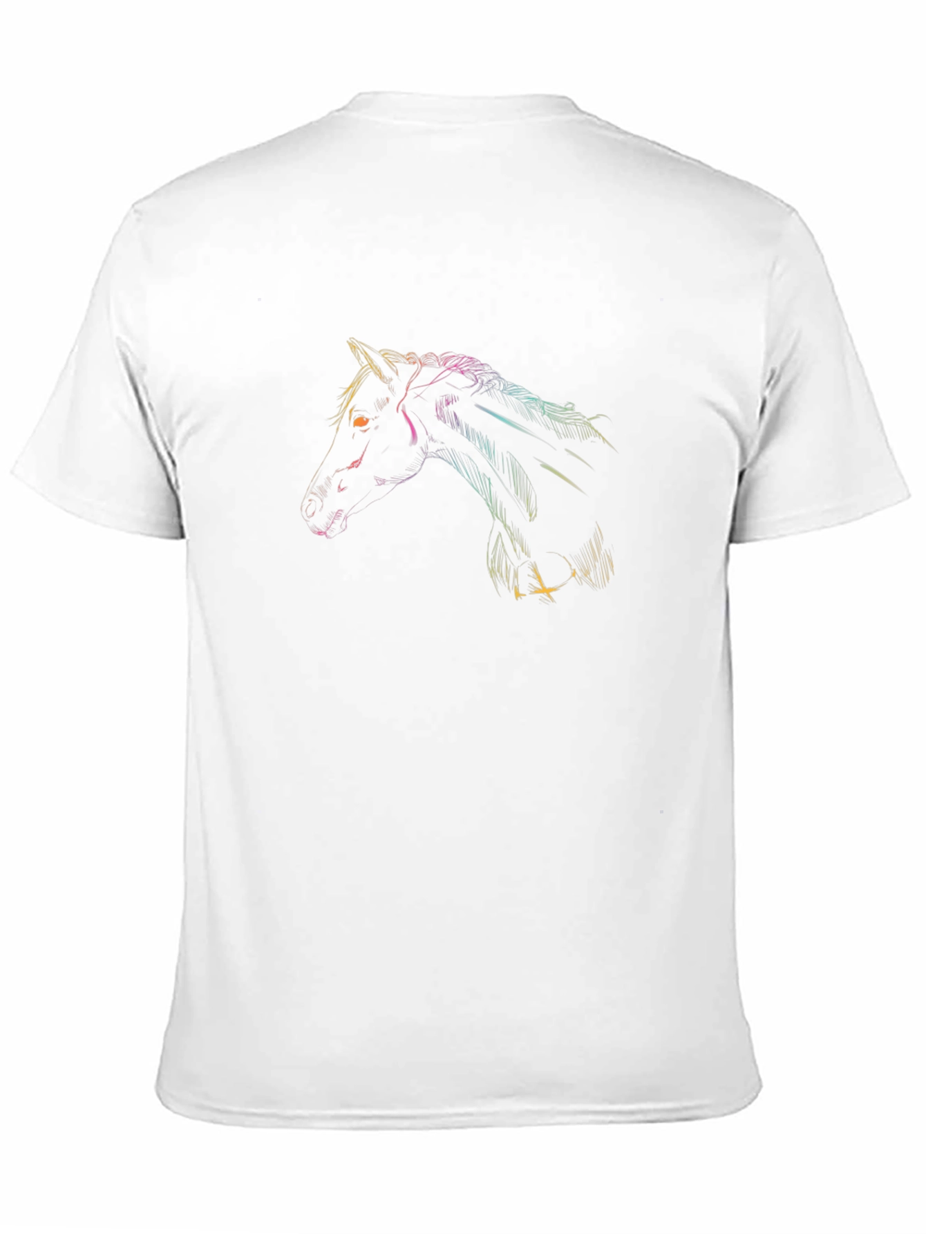 Neon Horse Graphic Black T-Shirt