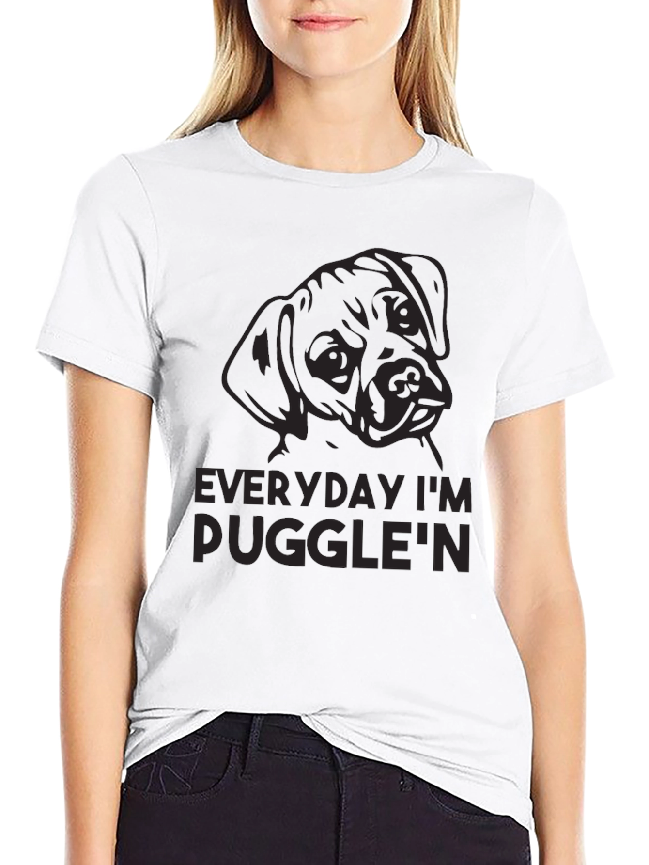 Everyday Im Pugglen Graphic Tee