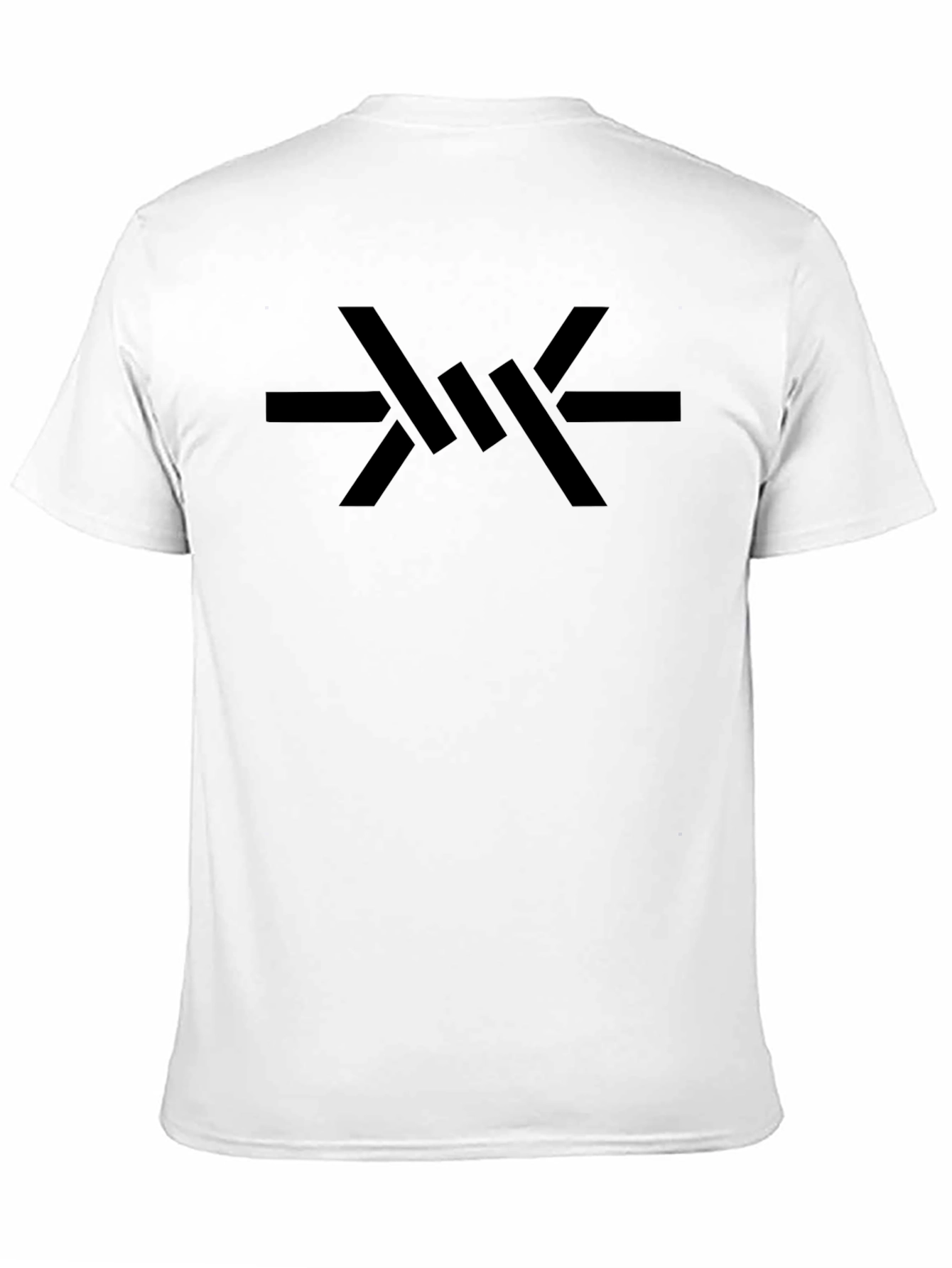 Barbed Wire Graphic Print Black T-Shirt