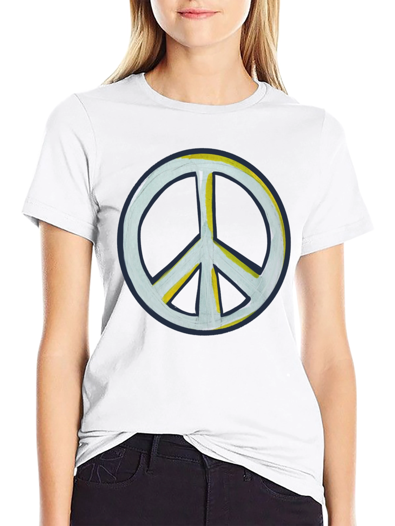 Peace Sign Black T-Shirt - Casual Comfort