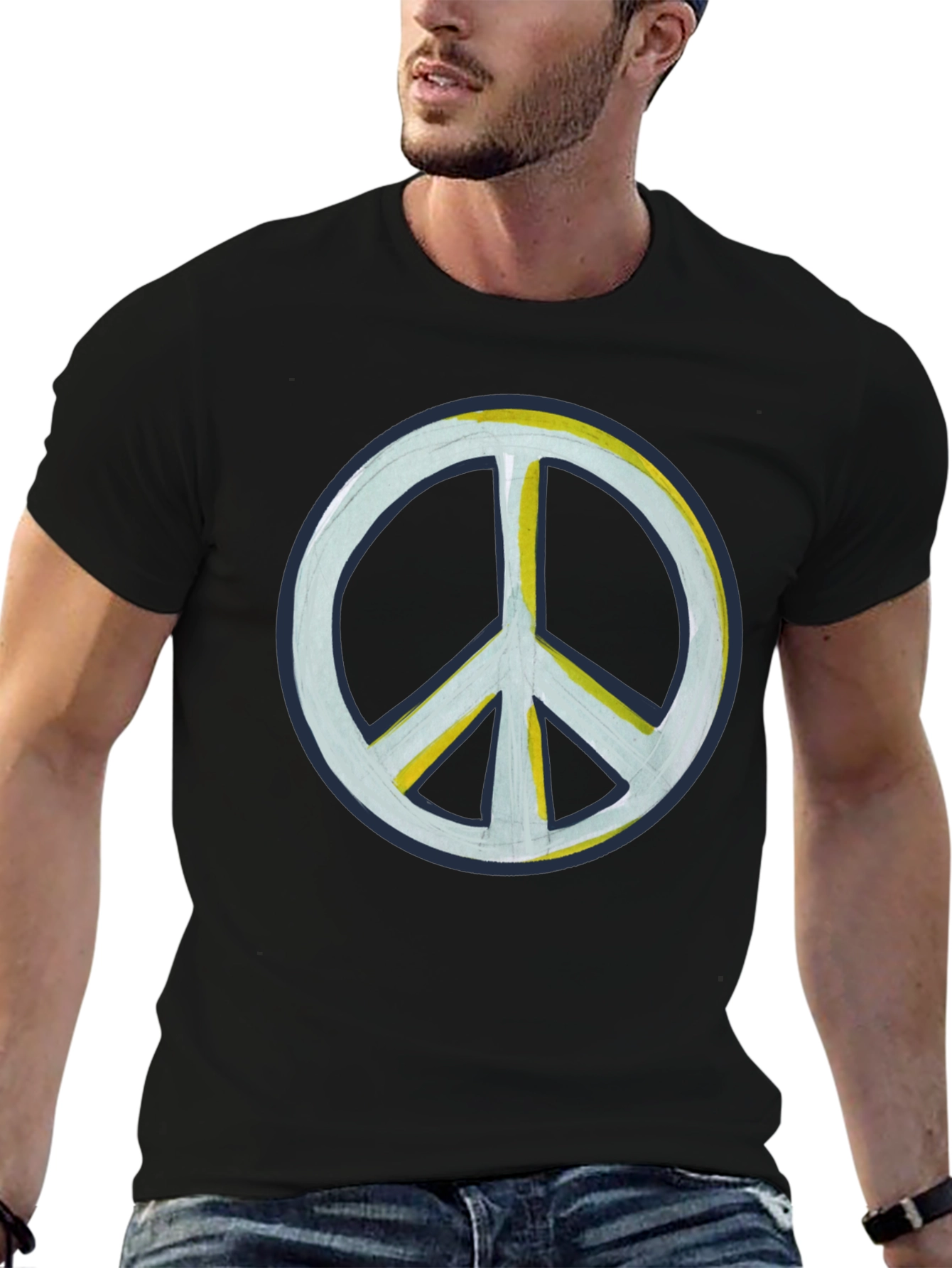 Peace Sign Black T-Shirt - Casual Comfort