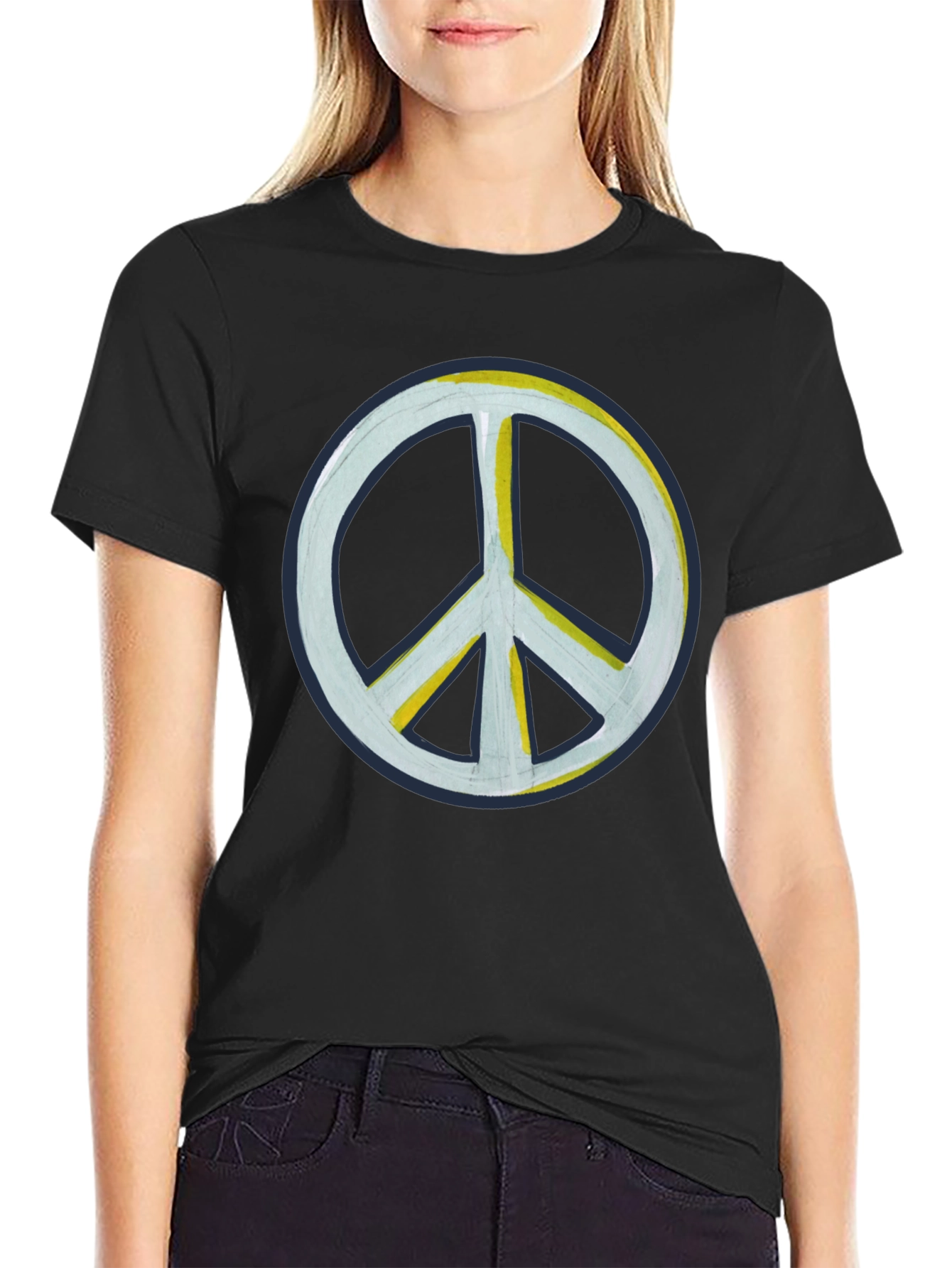 Peace Sign Black T-Shirt - Casual Comfort