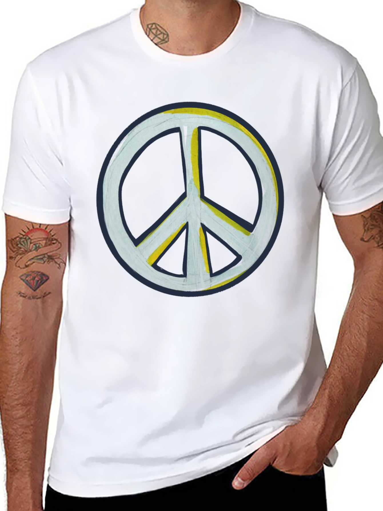 Peace Sign Black T-Shirt - Casual Comfort
