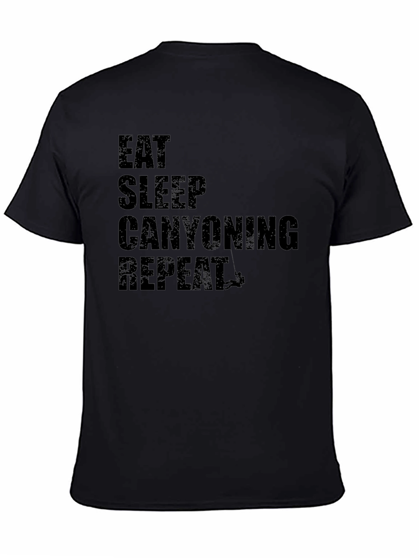 Eat Sleep Canyoning Repeat Black T-Shirt