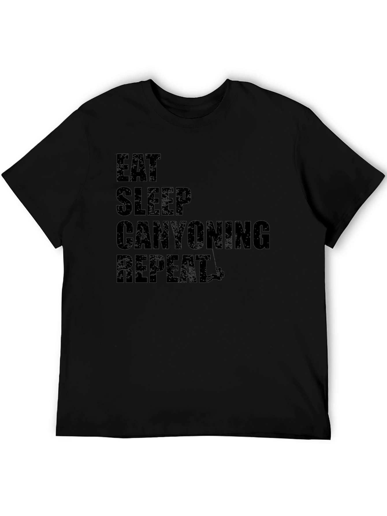 Eat Sleep Canyoning Repeat Black T-Shirt