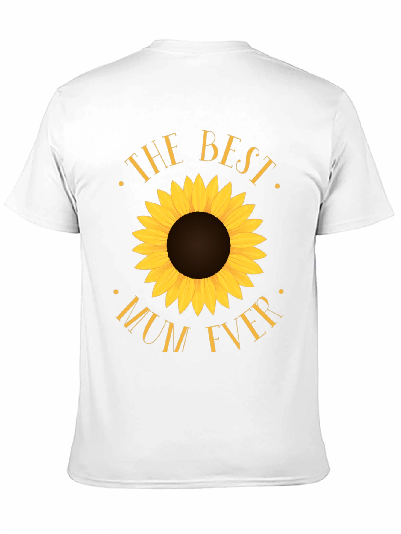 Best Mum Ever Sunflower Black T-Shirt