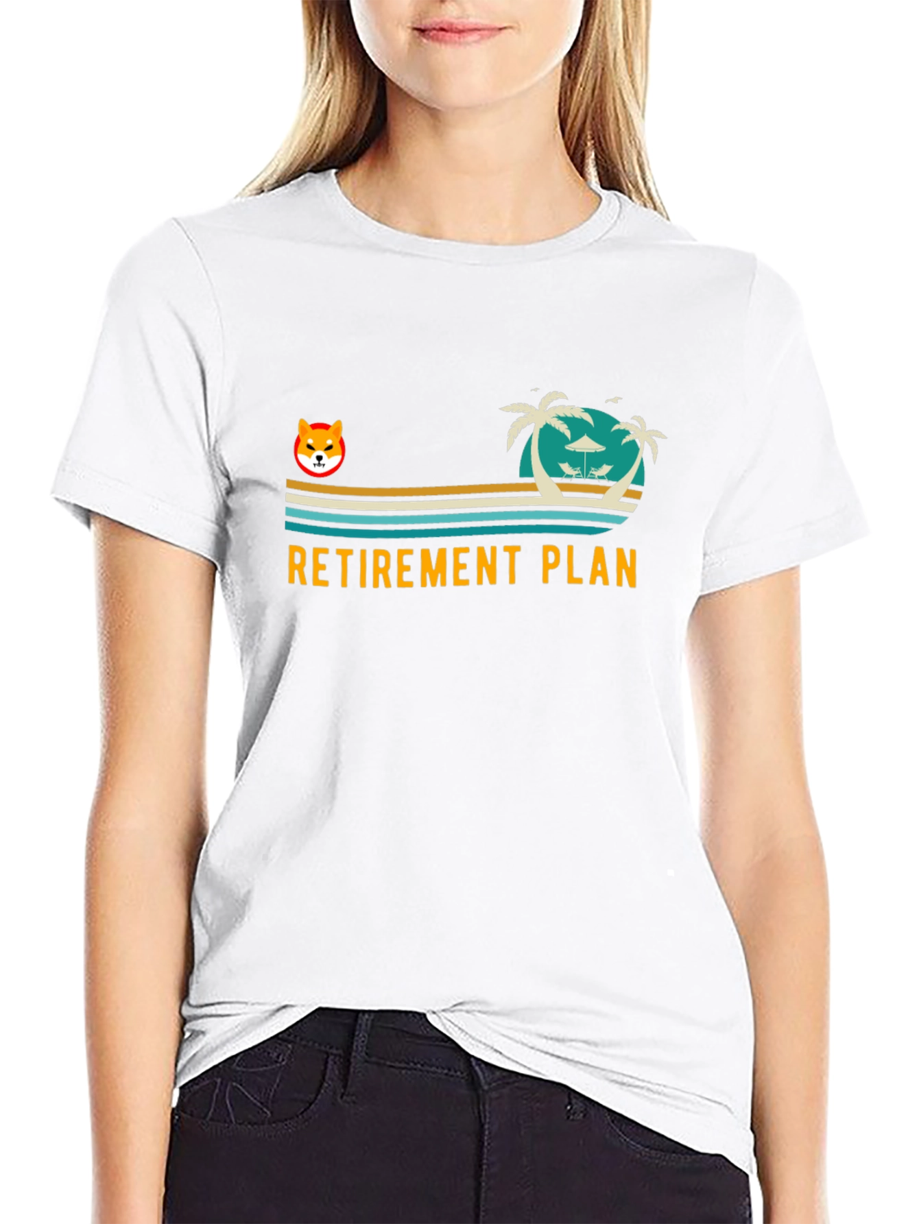 Retirement Plan Shiba Dog Beach T-Shirt