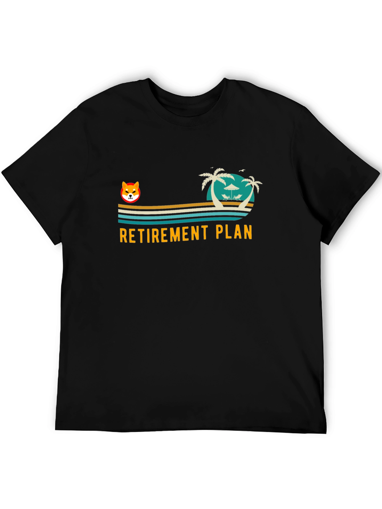 Retirement Plan Shiba Dog Beach T-Shirt