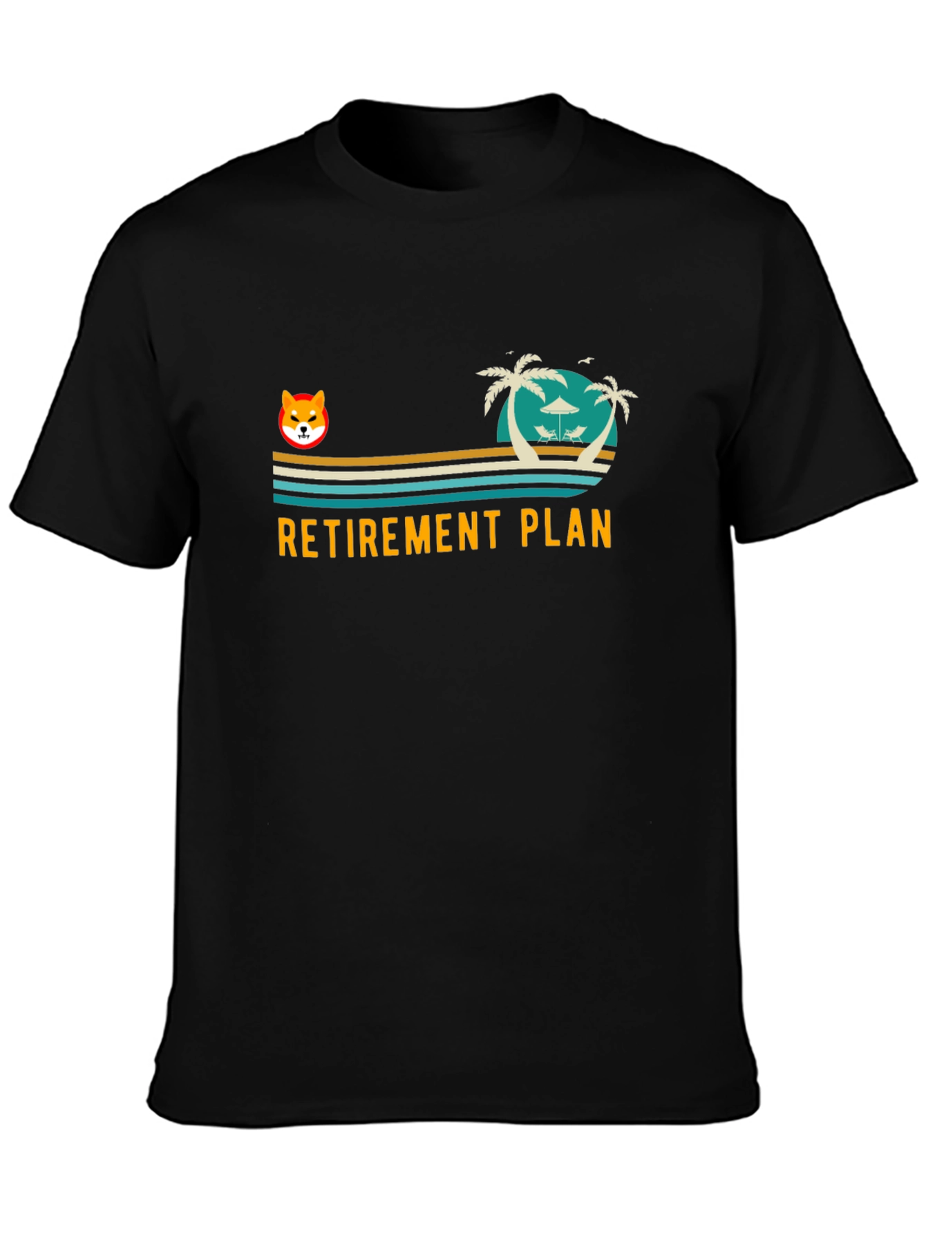 Retirement Plan Shiba Dog Beach T-Shirt