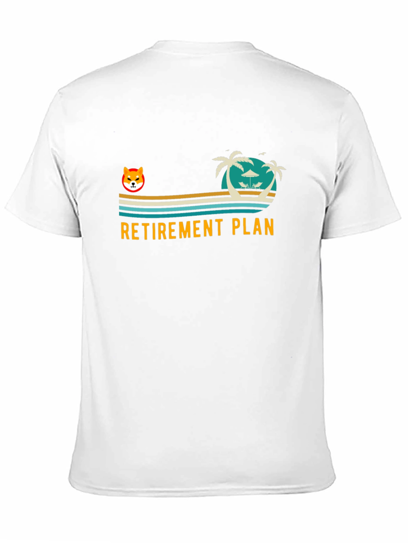 Retirement Plan Shiba Dog Beach T-Shirt