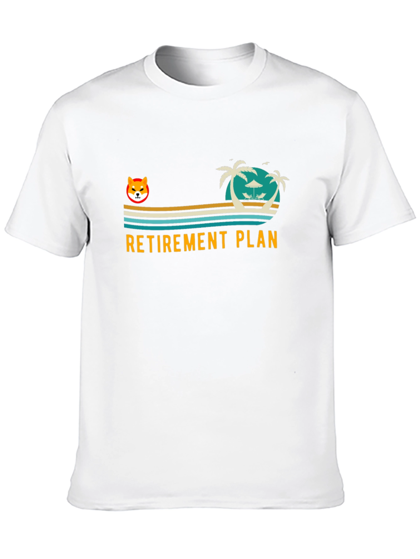 Retirement Plan Shiba Dog Beach T-Shirt