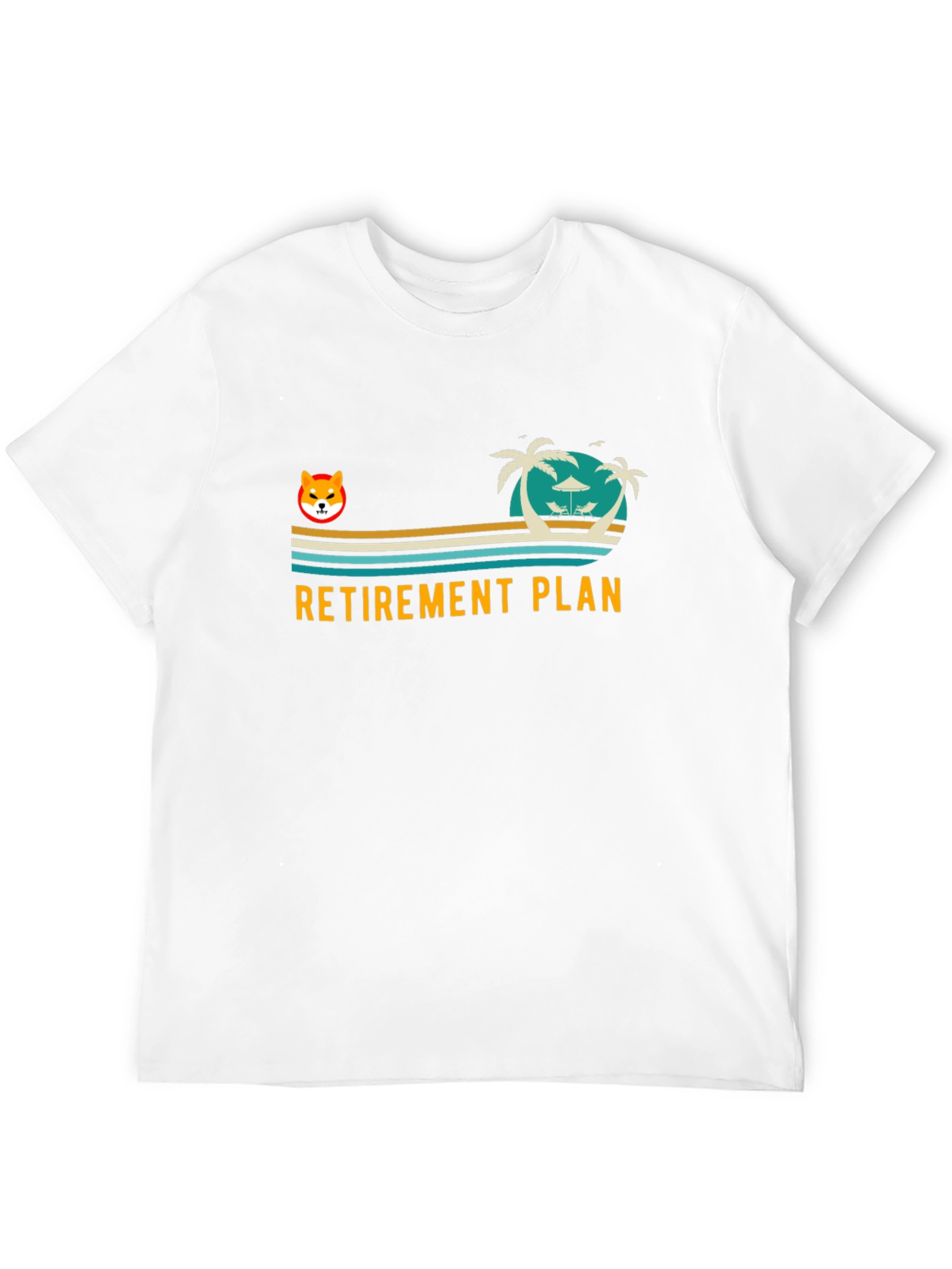 Retirement Plan Shiba Dog Beach T-Shirt