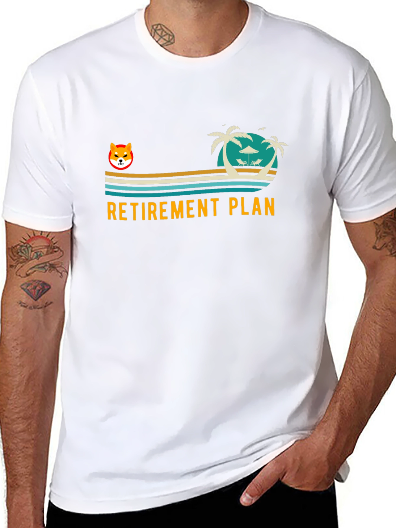 Retirement Plan Shiba Dog Beach T-Shirt