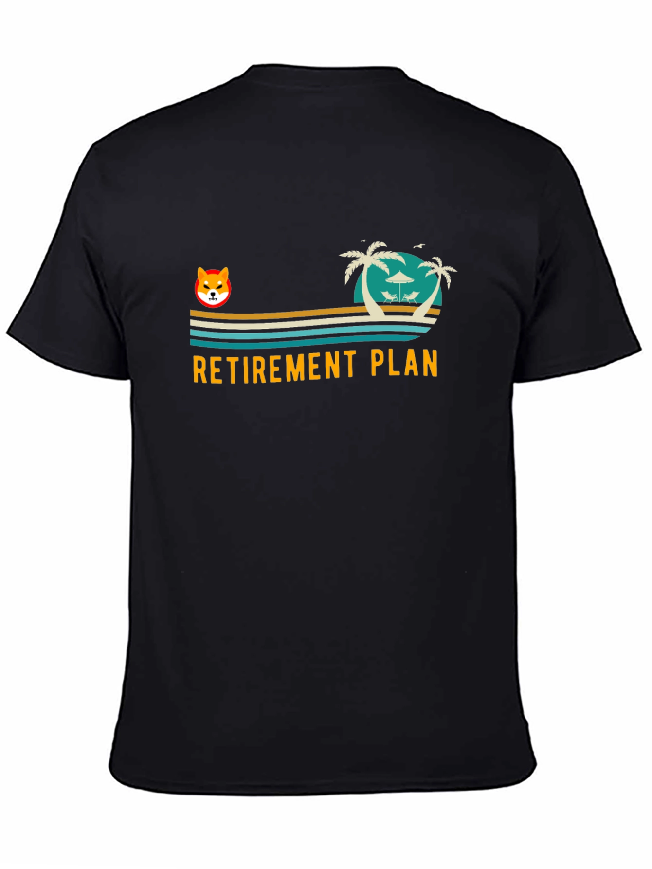 Retirement Plan Shiba Dog Beach T-Shirt