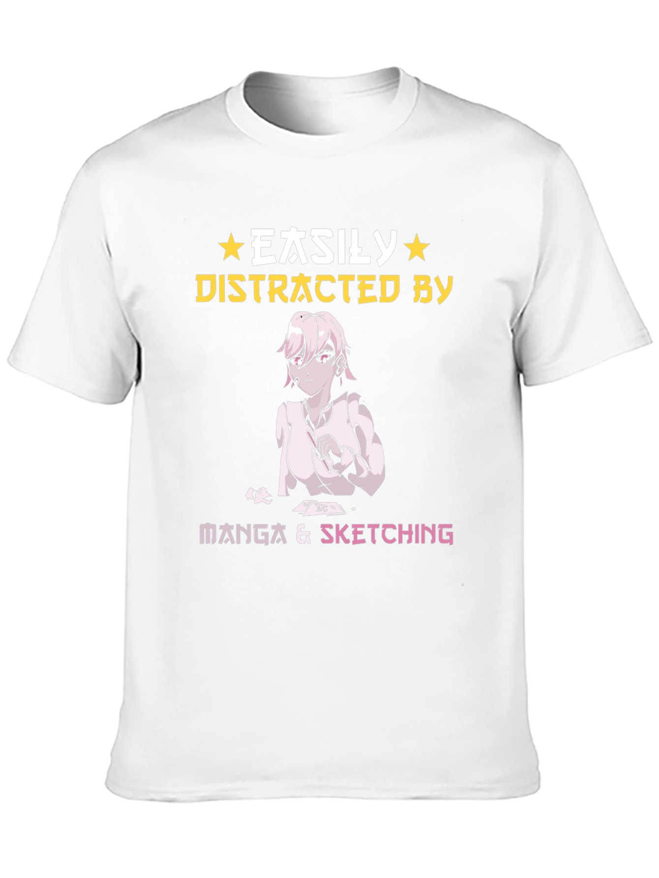 Easily Distracted by Manga & Sketching T-Shirt