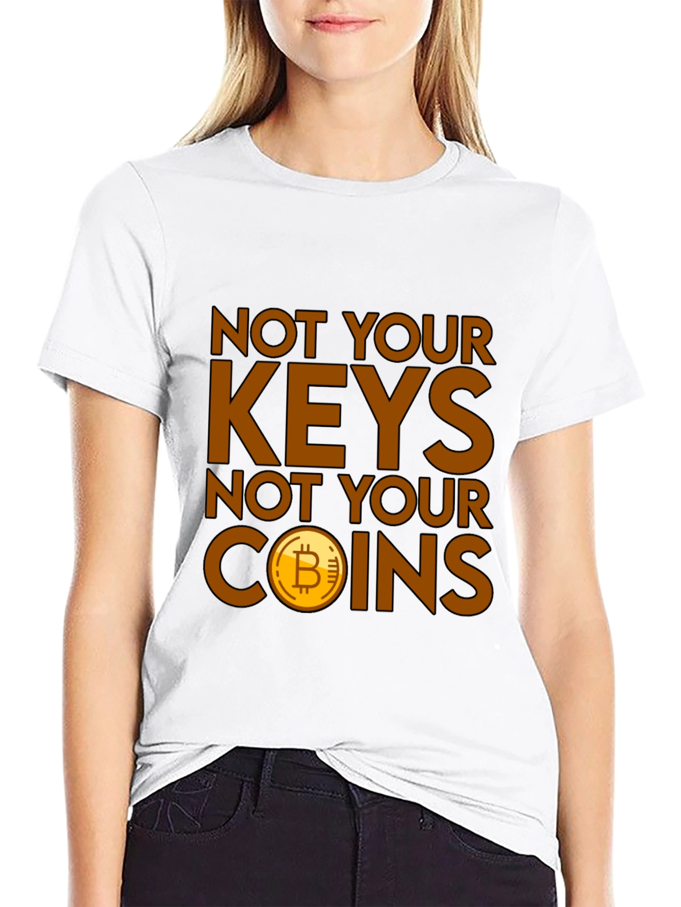 Not Your Keys Not Your Coins Bitcoin Crypto T-Shirt