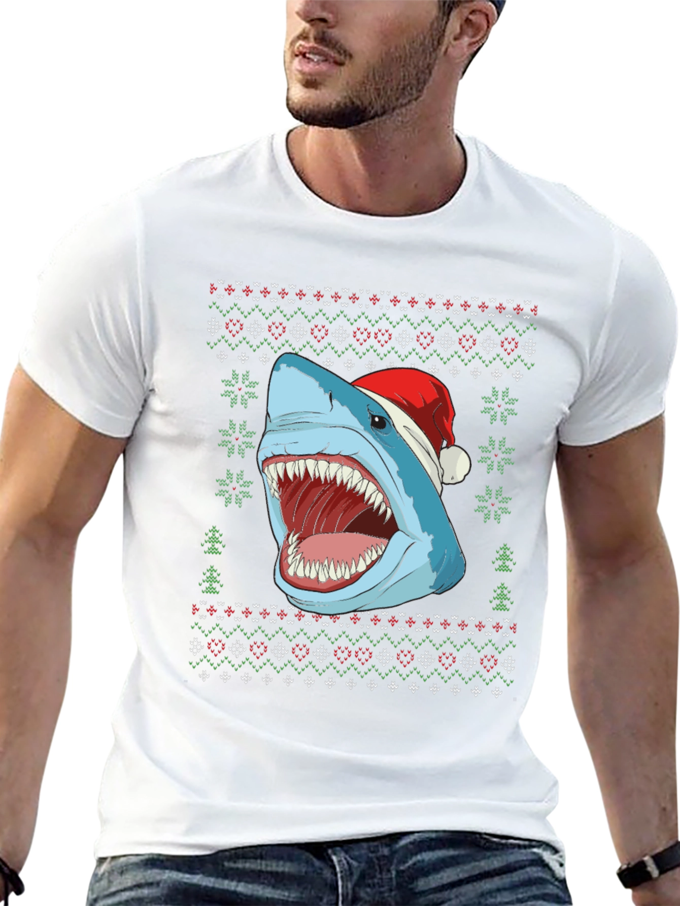 Shark Ugly Christmas Sweater T-Shirt