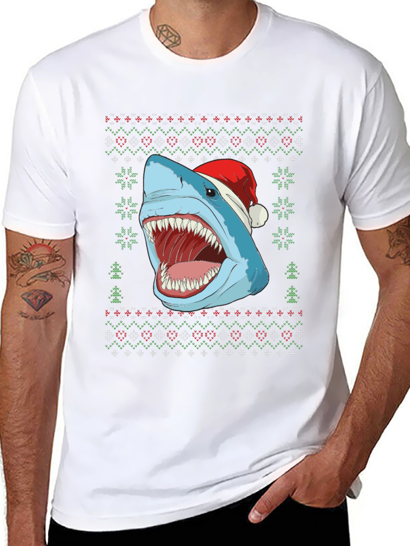 Shark Ugly Christmas Sweater T-Shirt