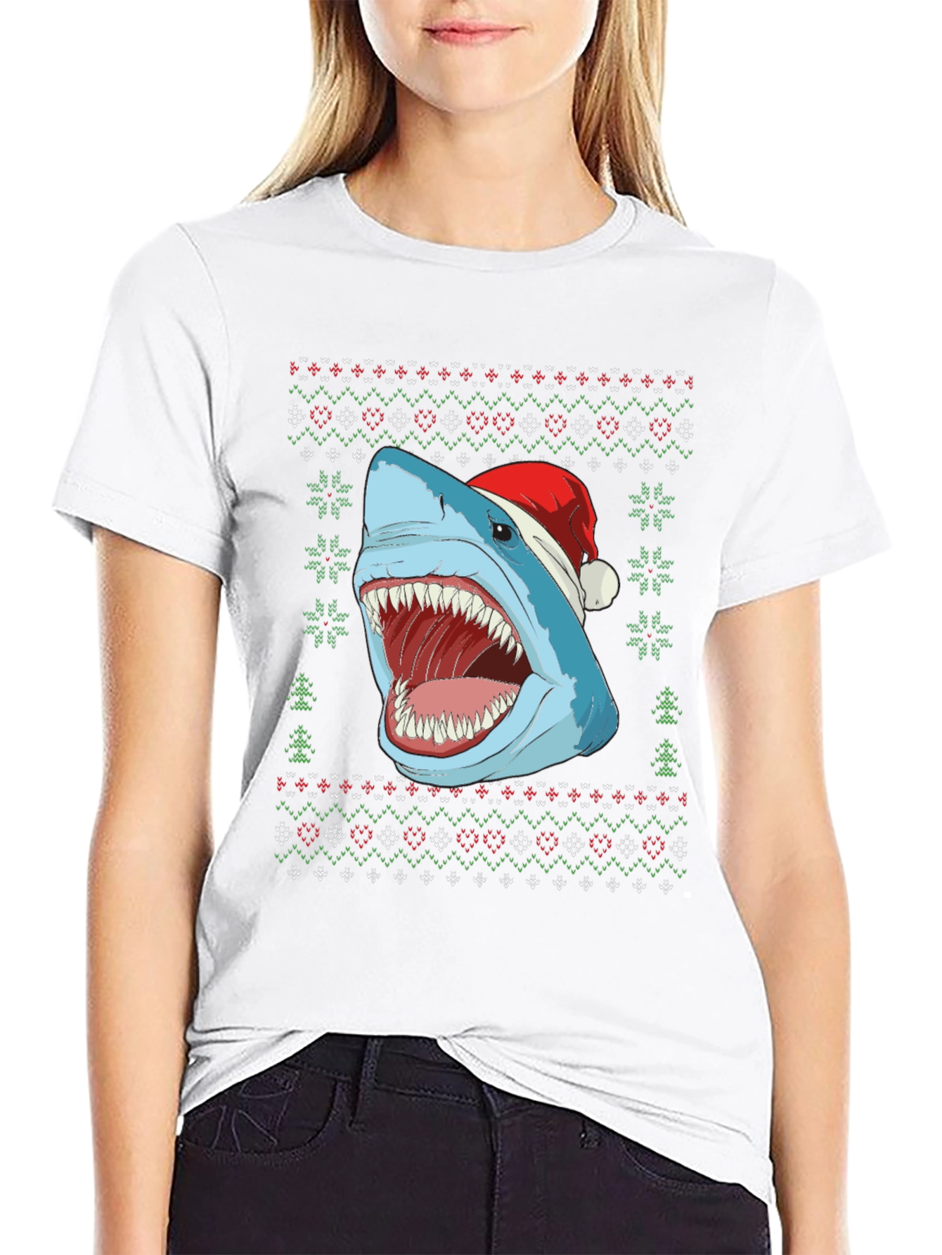 Shark Ugly Christmas Sweater T-Shirt