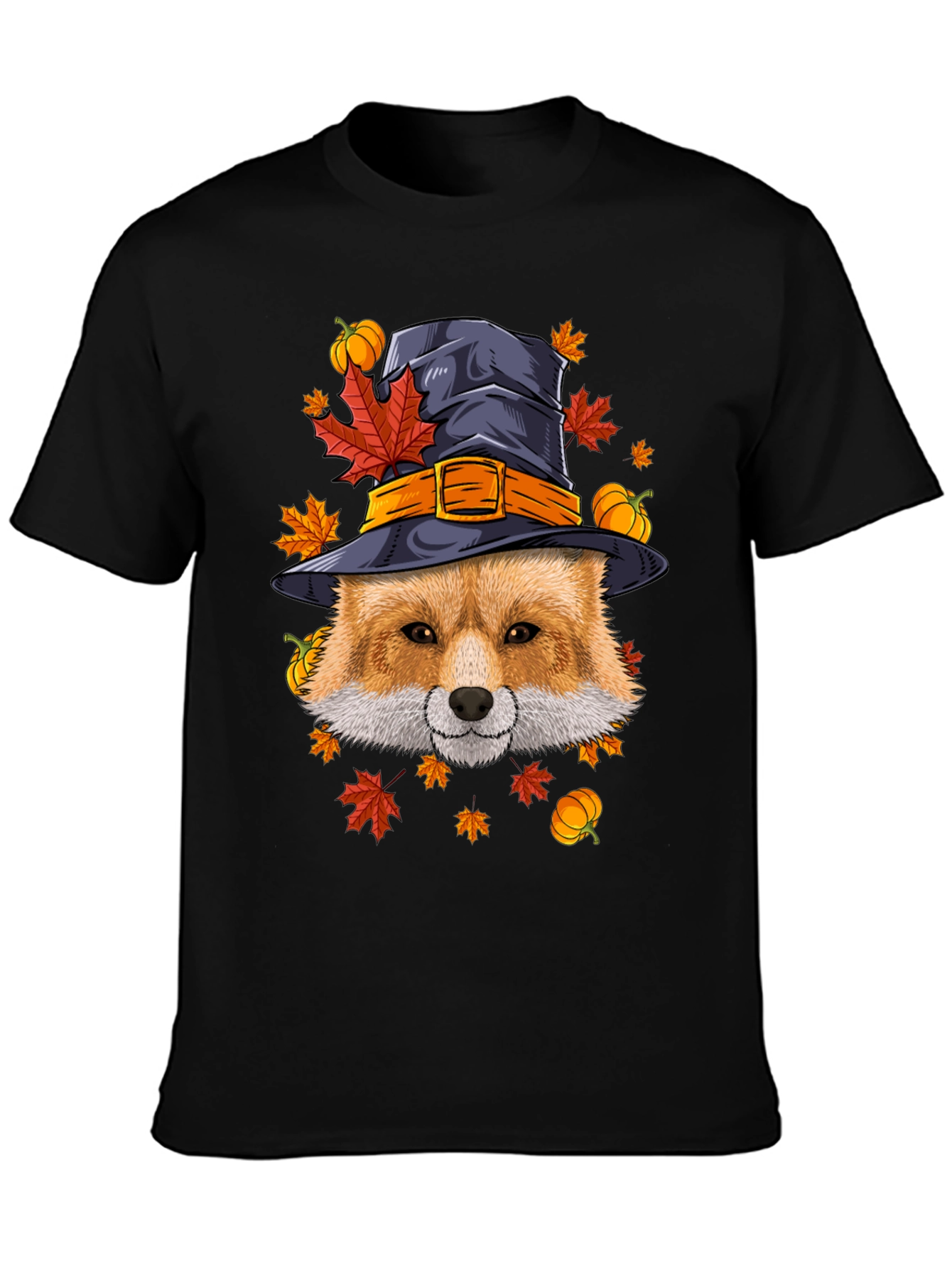 Fall Fox Witch Hat T-Shirt