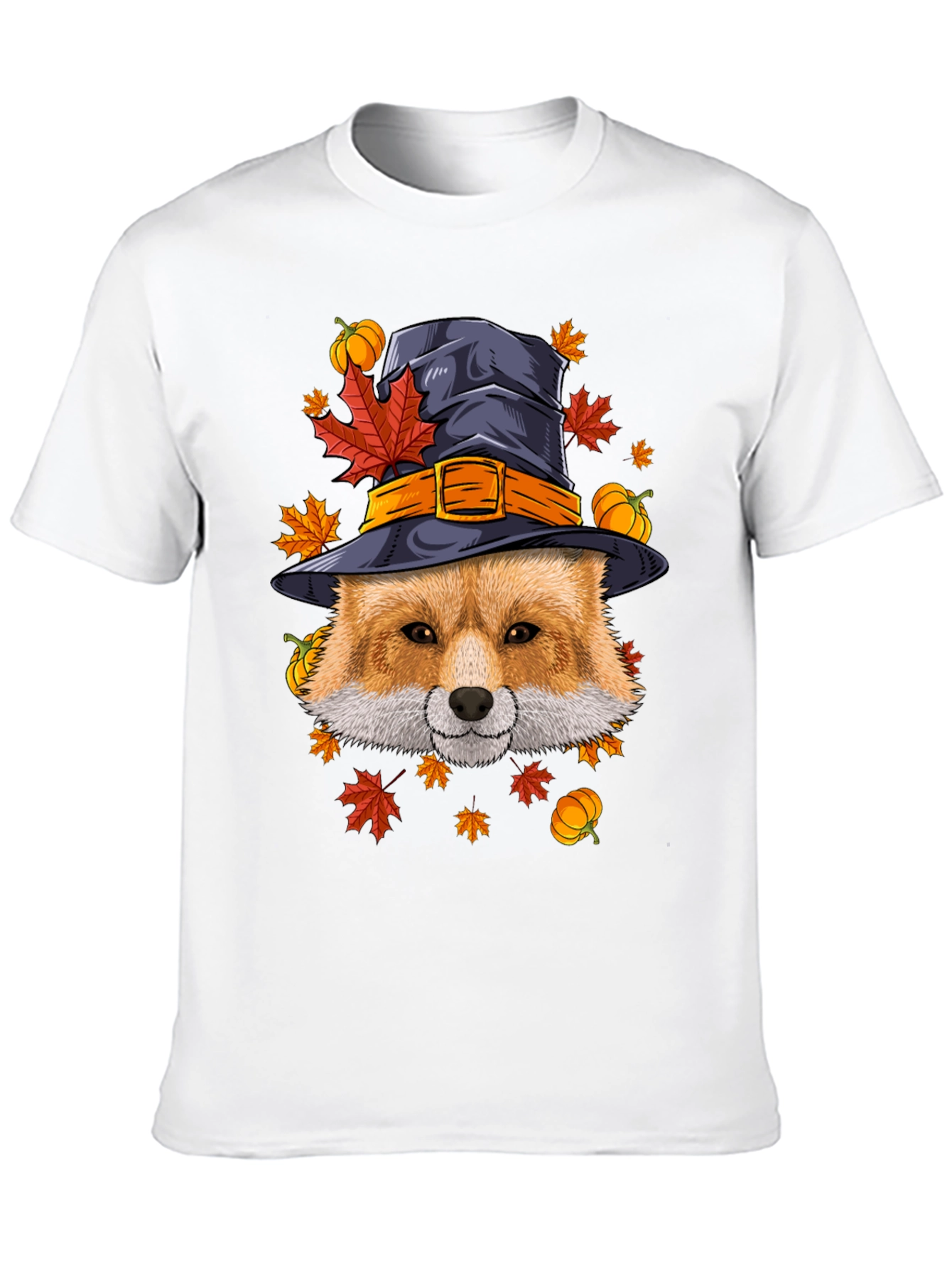 Fall Fox Witch Hat T-Shirt