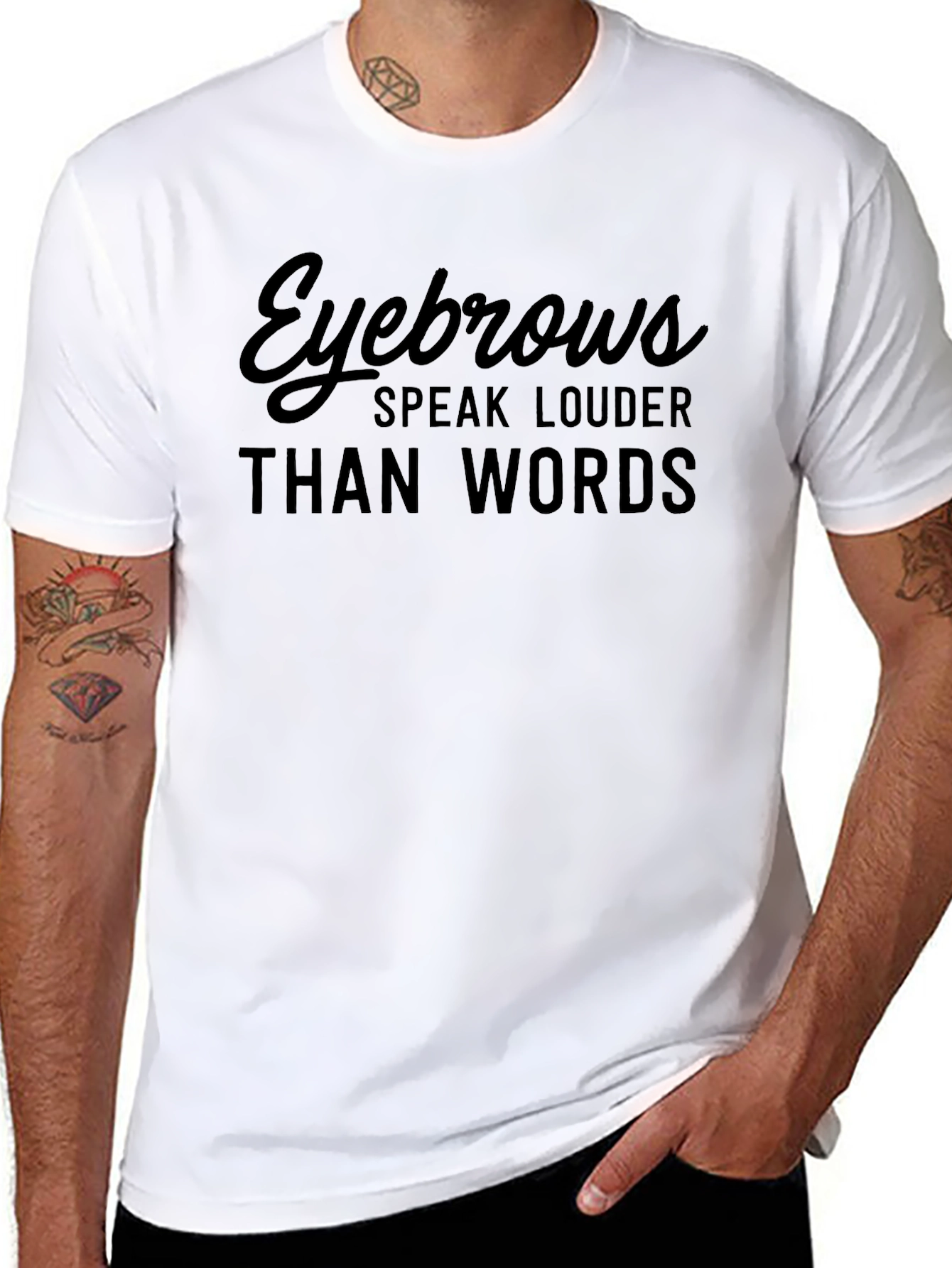 Eyebrows Speak Louder Graphic T-Shirt