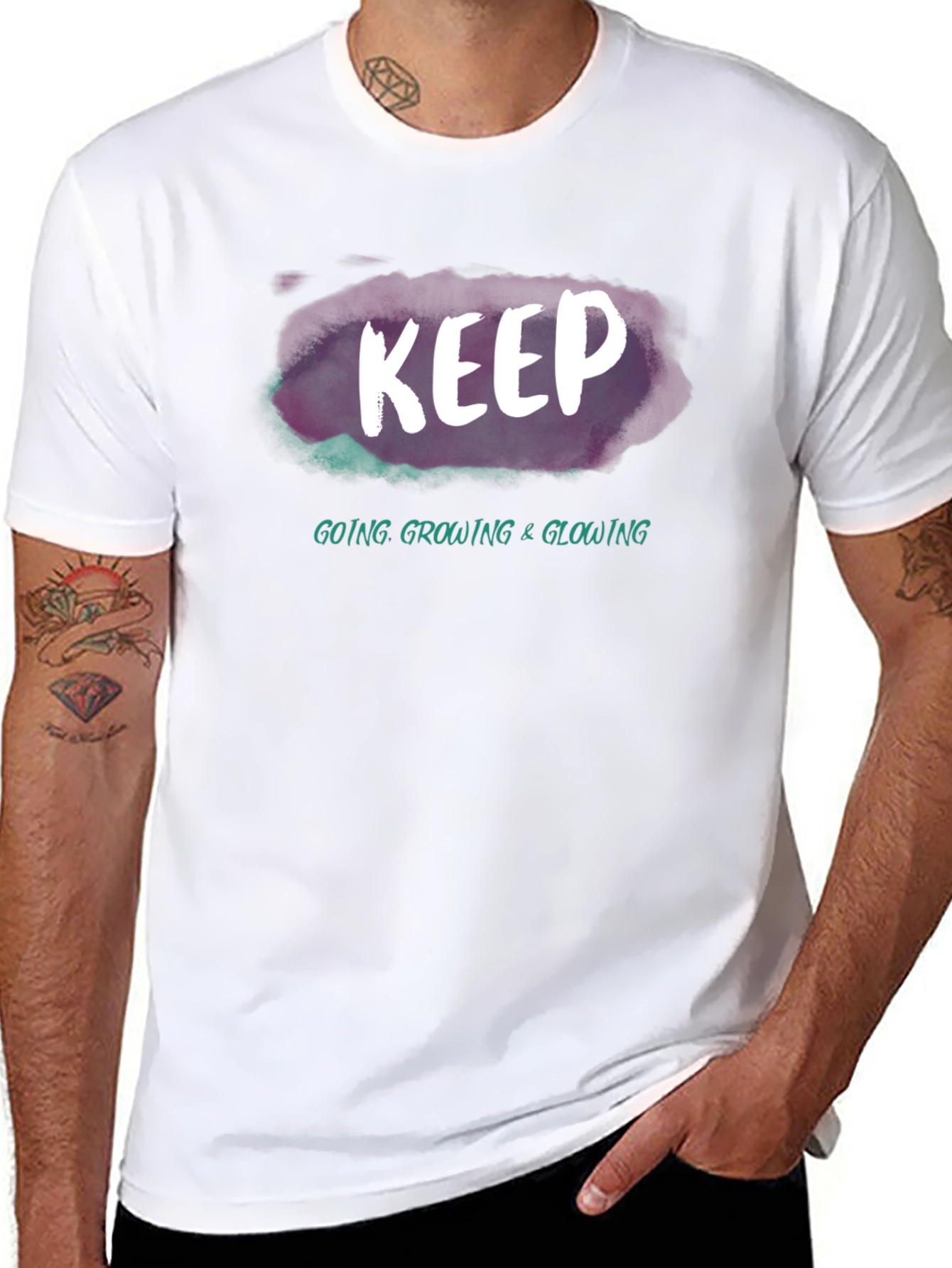 Keep Going Graphic Tee - Motivational Black T-Shirt