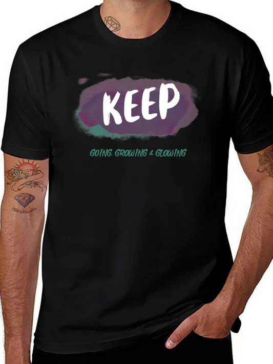 Keep Going Graphic Tee - Motivational Black T-Shirt