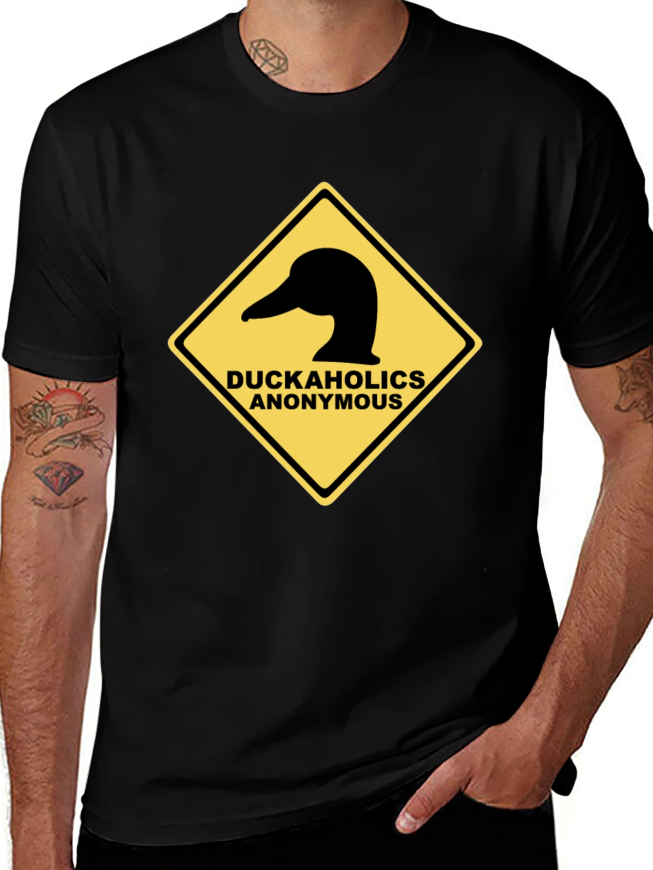Duckaholics Anonymous Black T-Shirt
