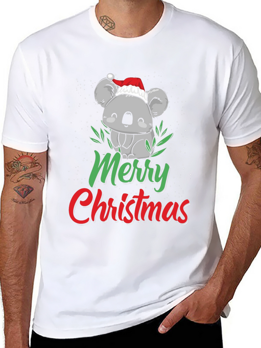 Cute Koala Merry Christmas T-Shirt - Holiday Apparel