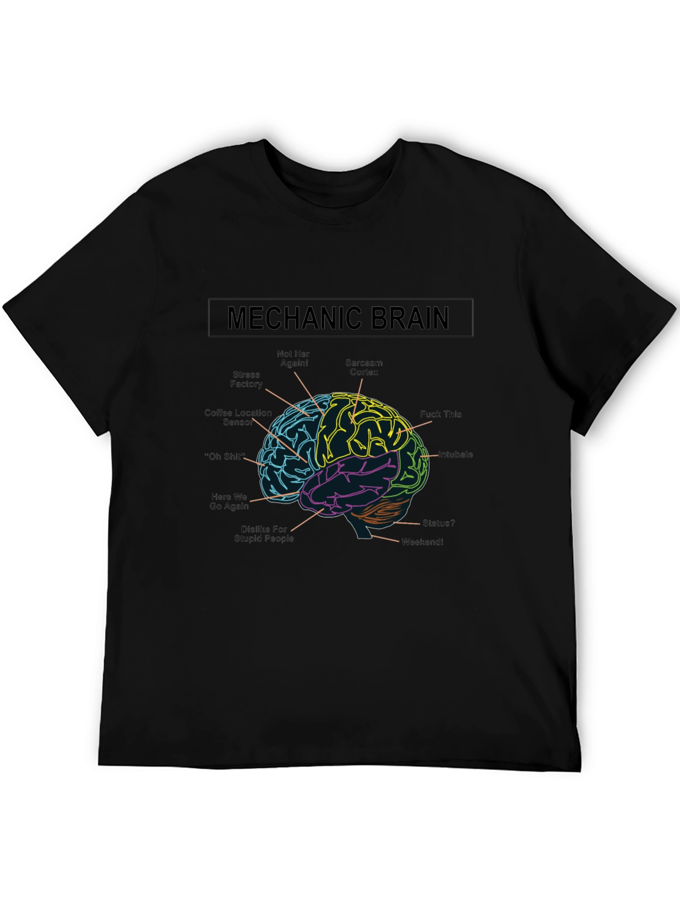 Mechanic Brain T-Shirt - Funny Auto Repair Humor