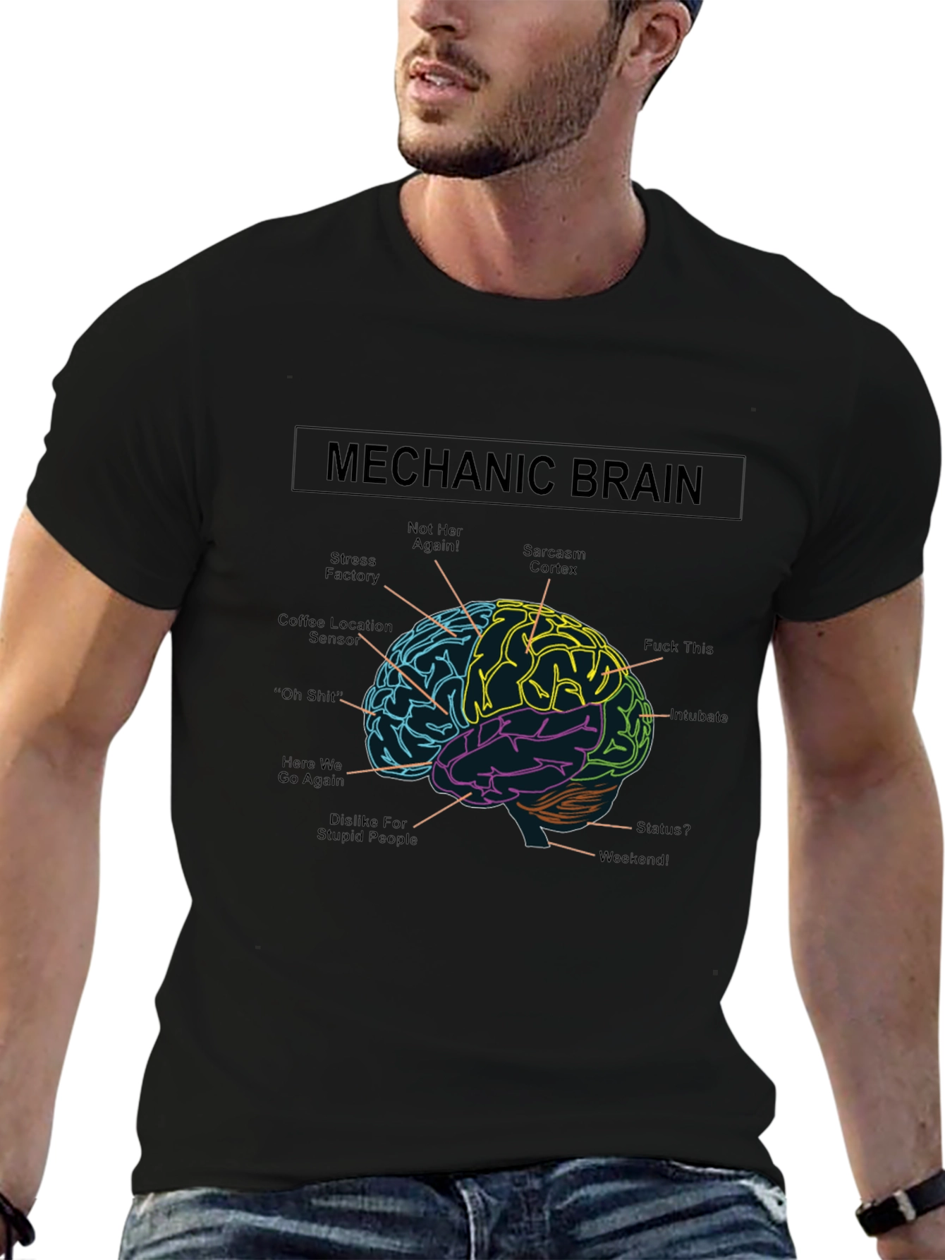 Mechanic Brain T-Shirt - Funny Auto Repair Humor