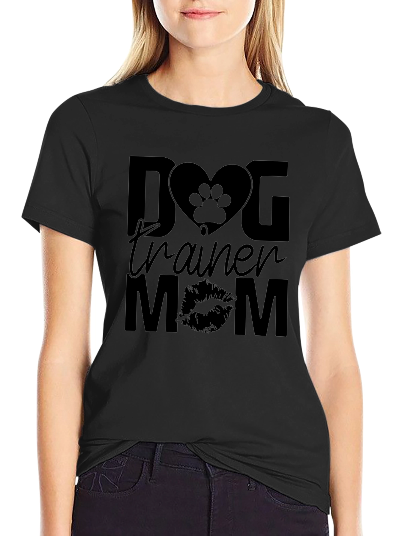 Dog Trainer Mom Black T-Shirt